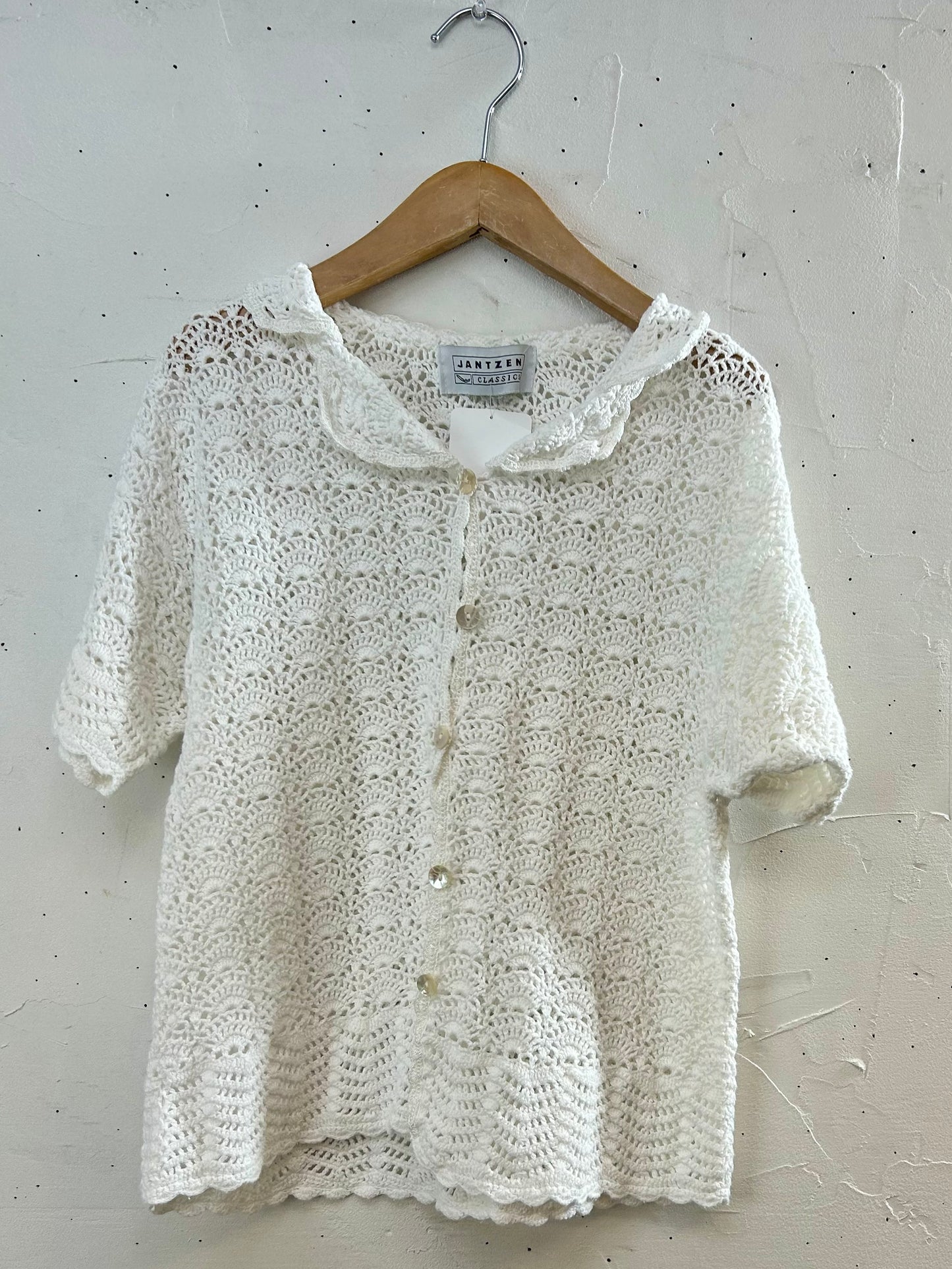 Vintage Crochet Knit Shirt [H28147]