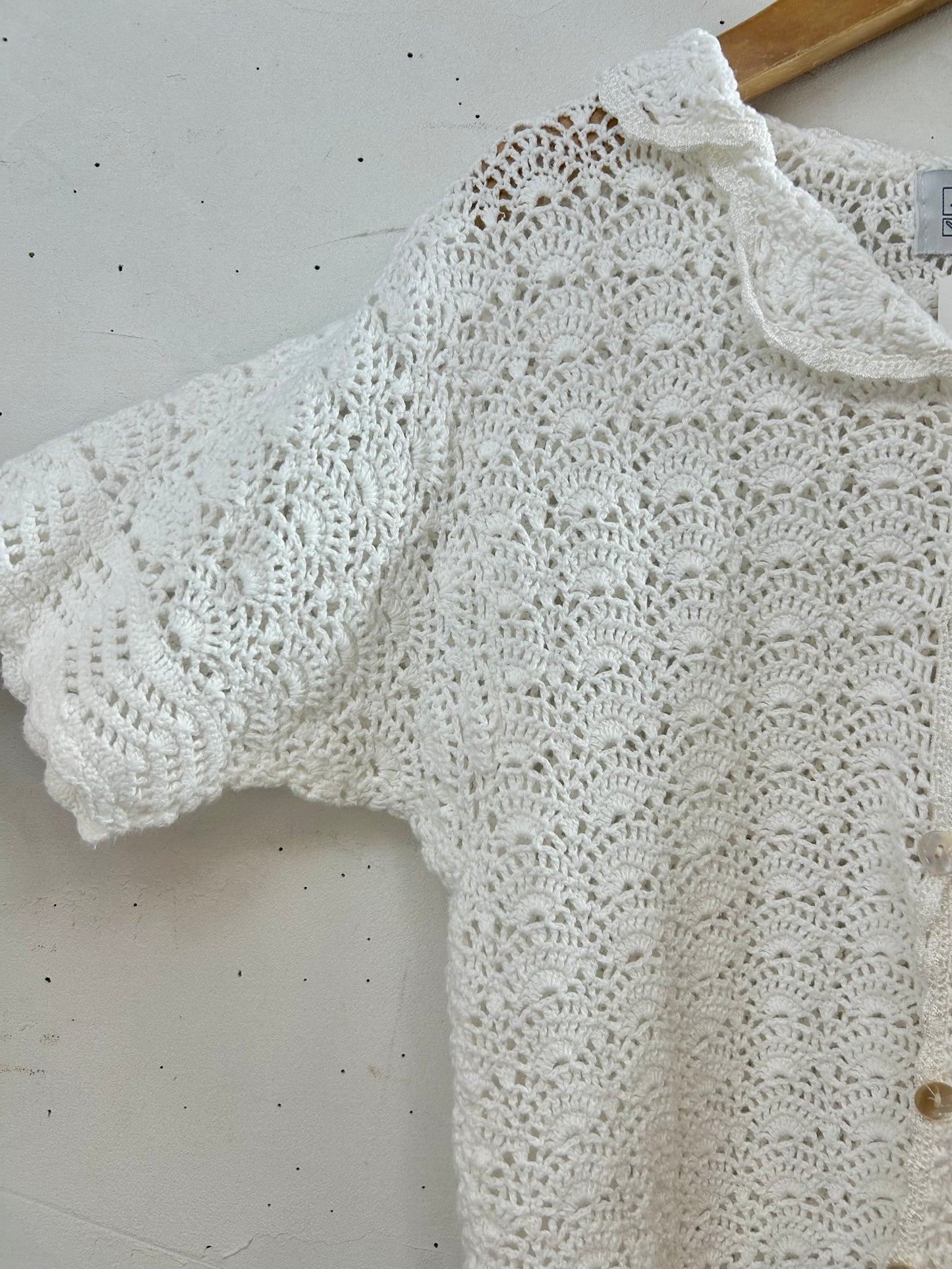 Vintage Crochet Knit Shirt [H28147]