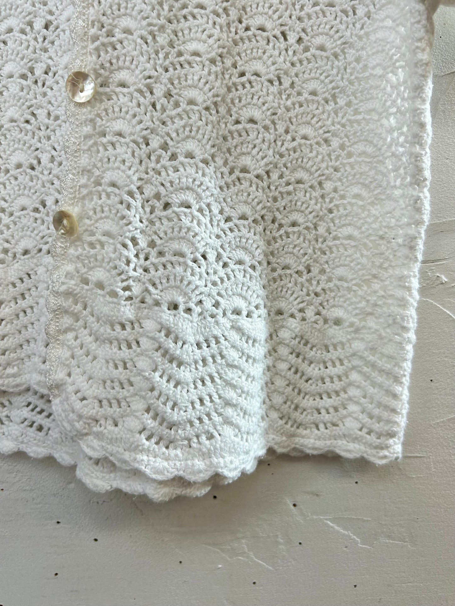 Vintage Crochet Knit Shirt [H28147]