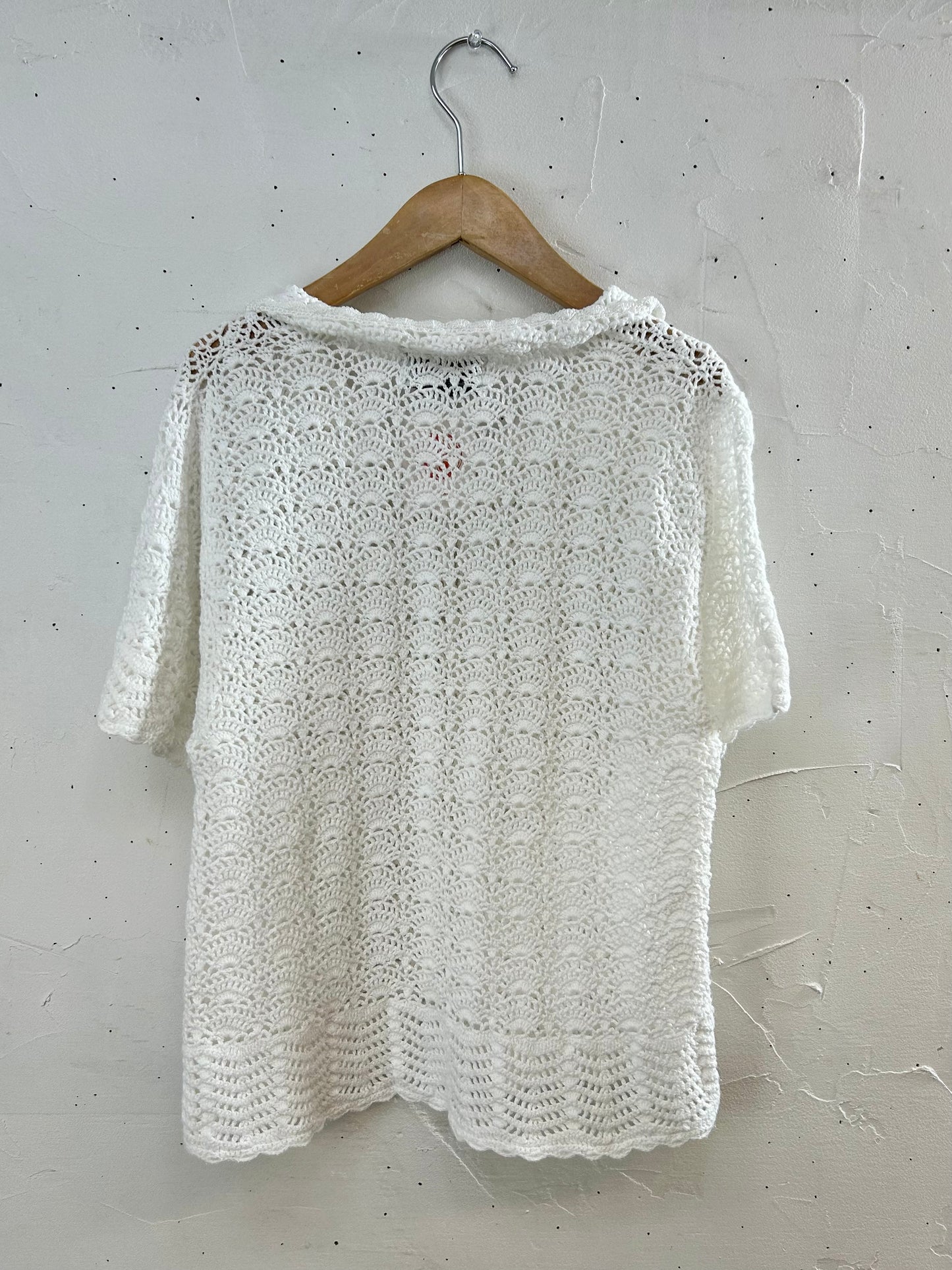 Vintage Crochet Knit Shirt [H28147]