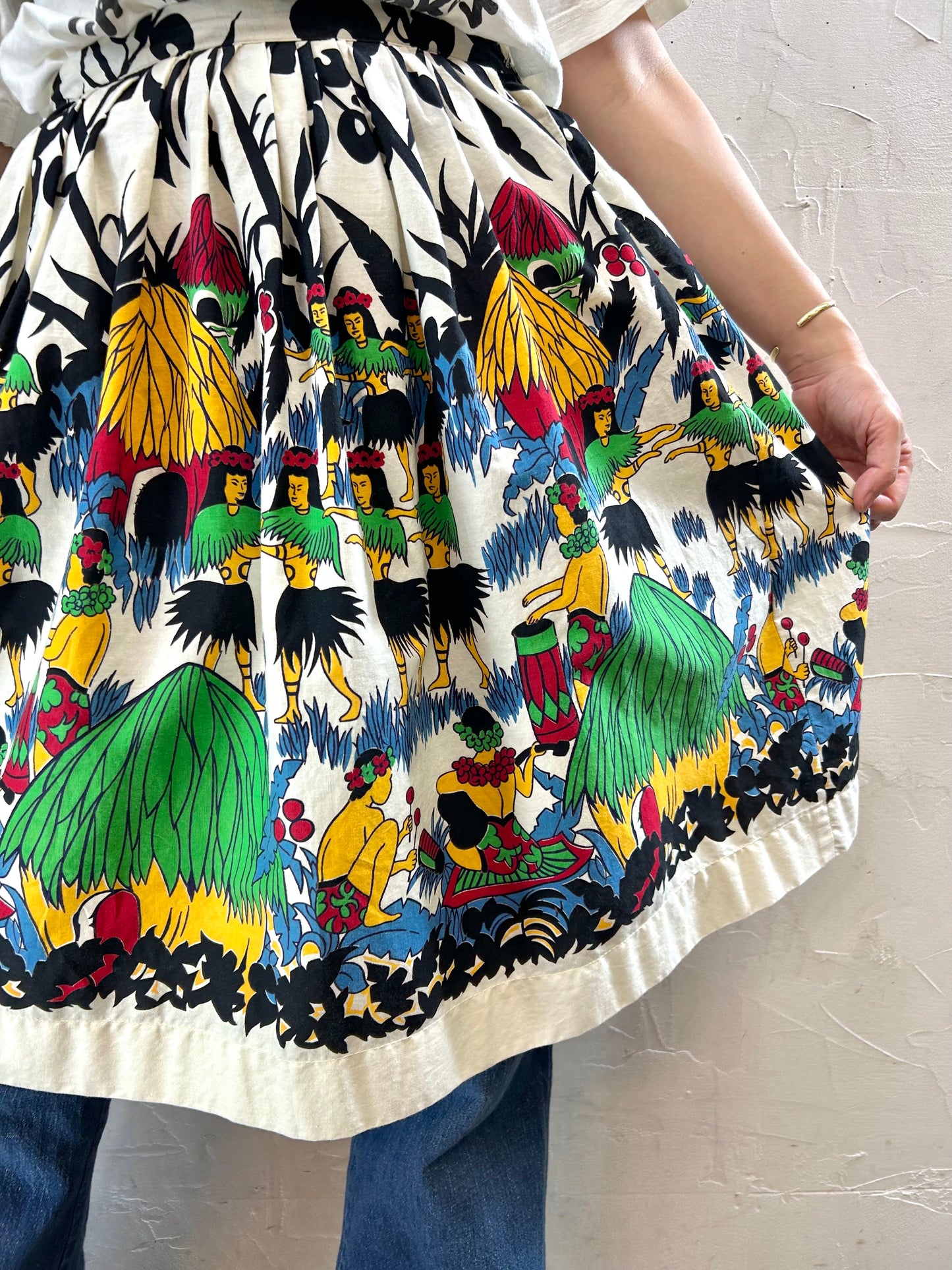 ’50s Vintage End Pattern Skirt [G27962]