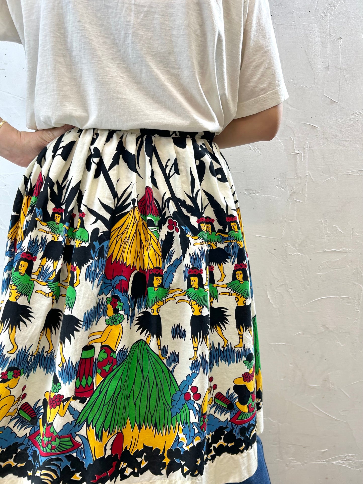 ’50s Vintage End Pattern Skirt [G27962]