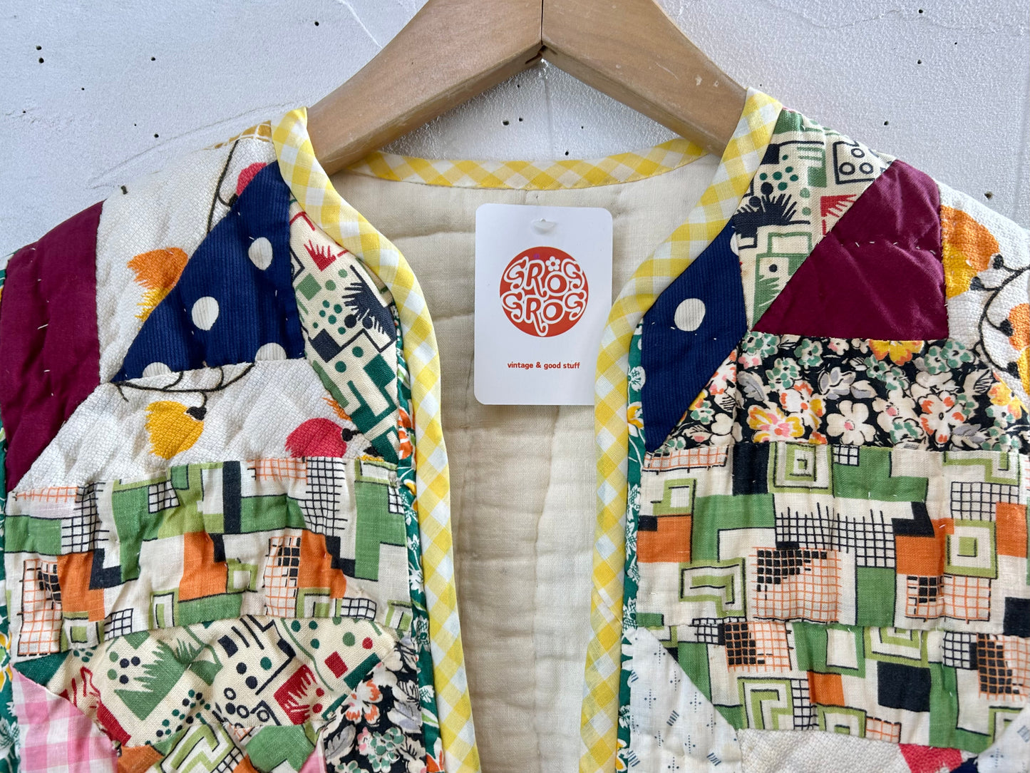 Vintage Patchwork Quilt Vest [A29225]