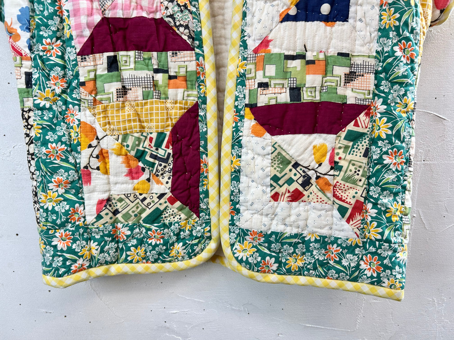 Vintage Patchwork Quilt Vest [A29225]