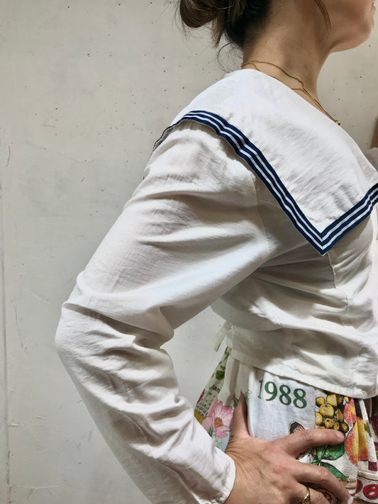 Vintage Sailor Collar Blouse [G24656]