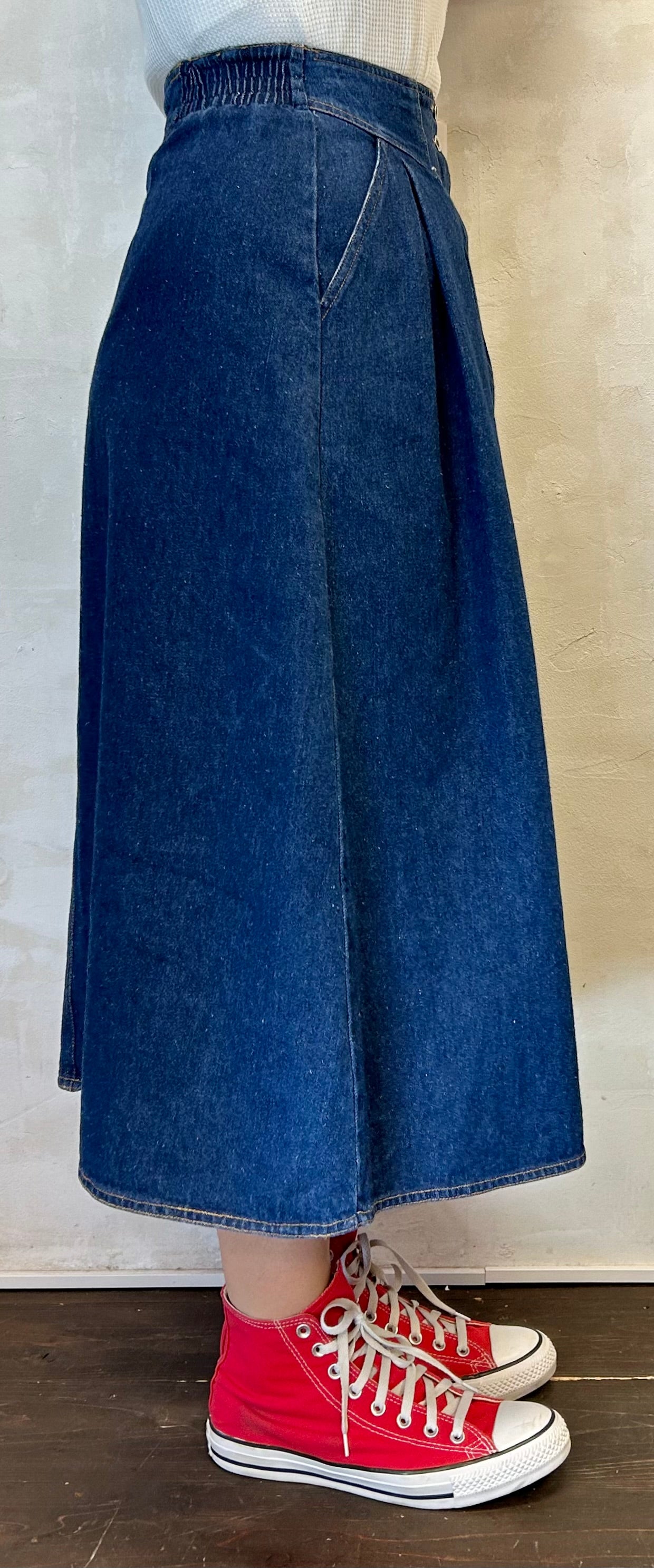 Vintage Denim Skirt 〜LESLIE FAY〜 [I28336]