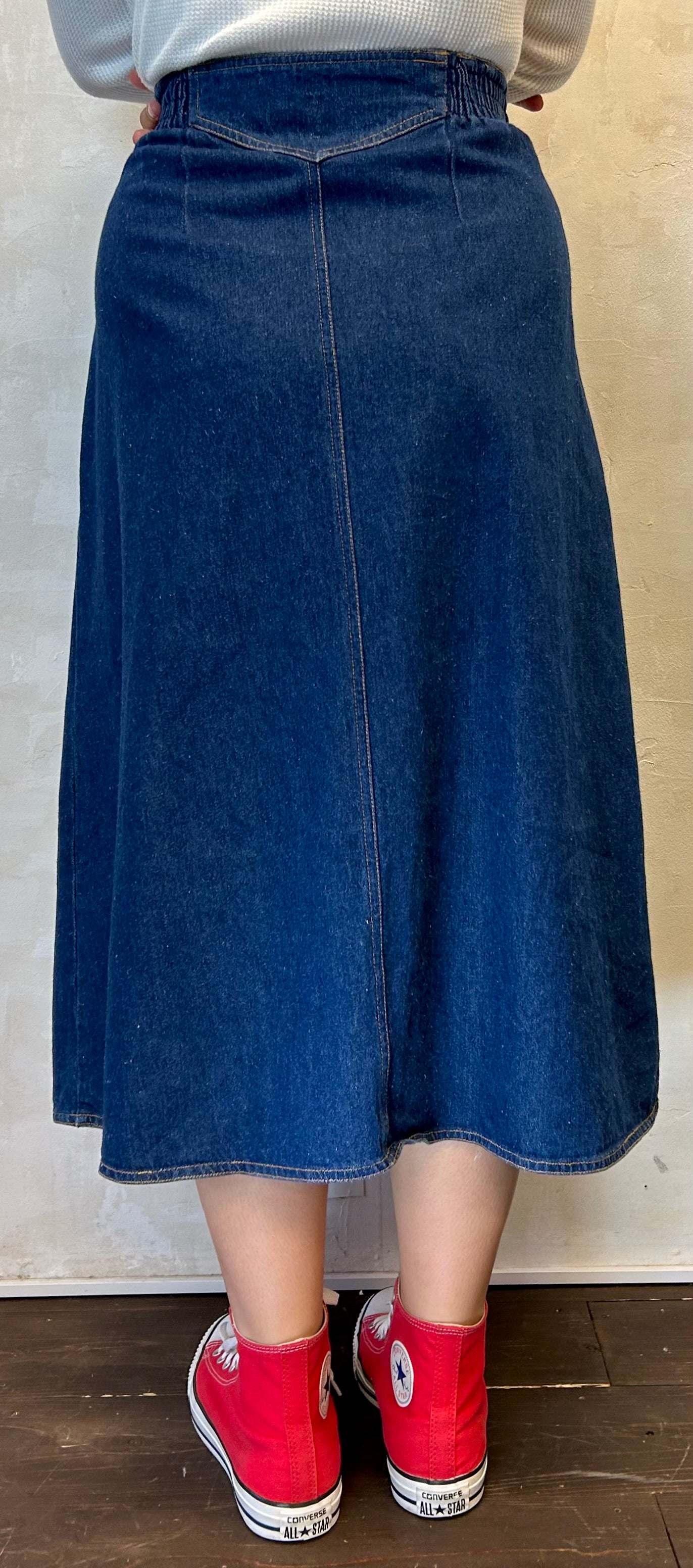 Vintage Denim Skirt 〜LESLIE FAY〜 [I28336]