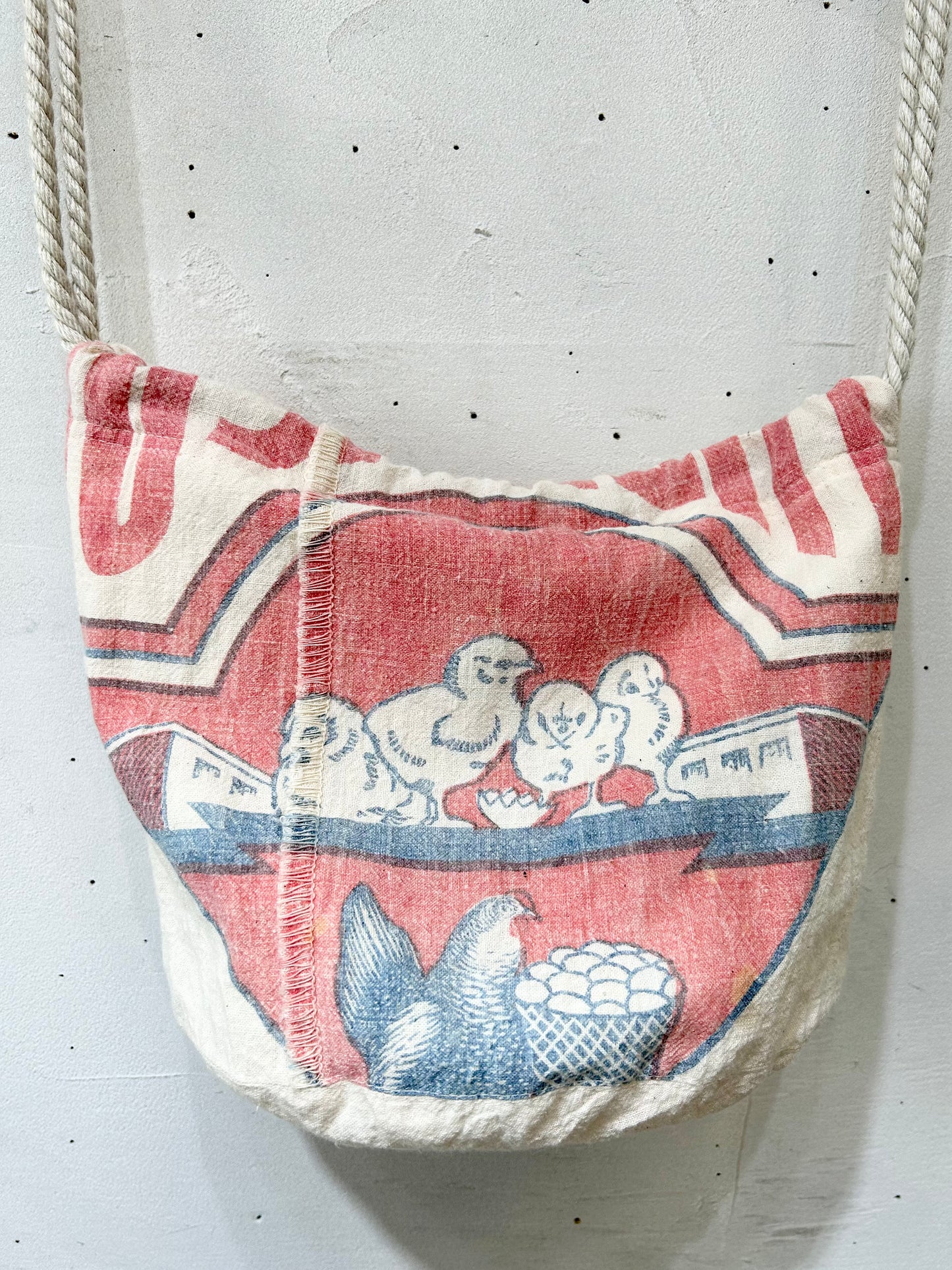 Vintage Feed Sack Pouch Bag 〜Amy Nina〜 [I25117]