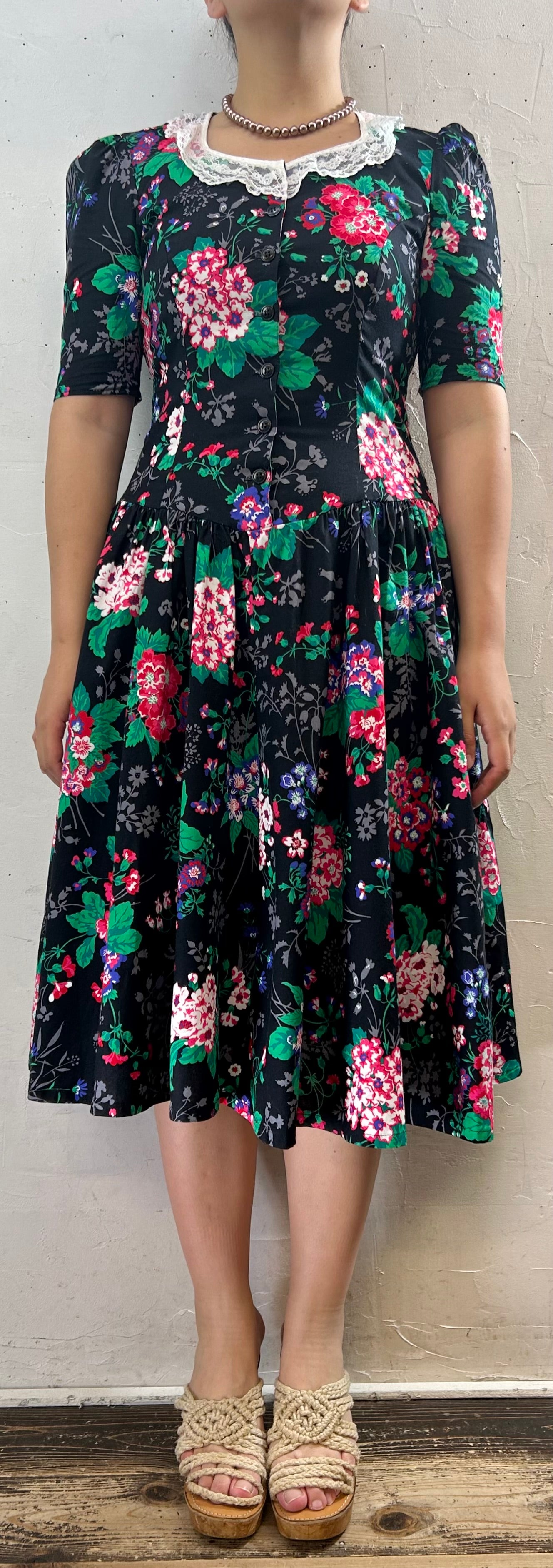 Vintage Flower Dress [F27672]