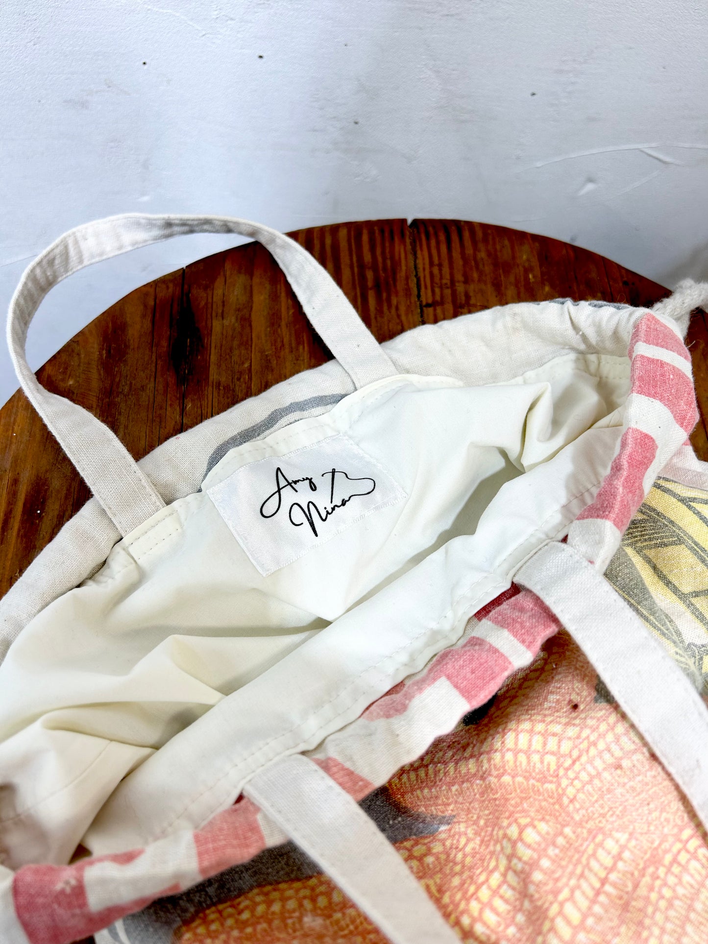 Vintage Feed Sack Pouch Bag 〜Amy Nina〜 [I25121]