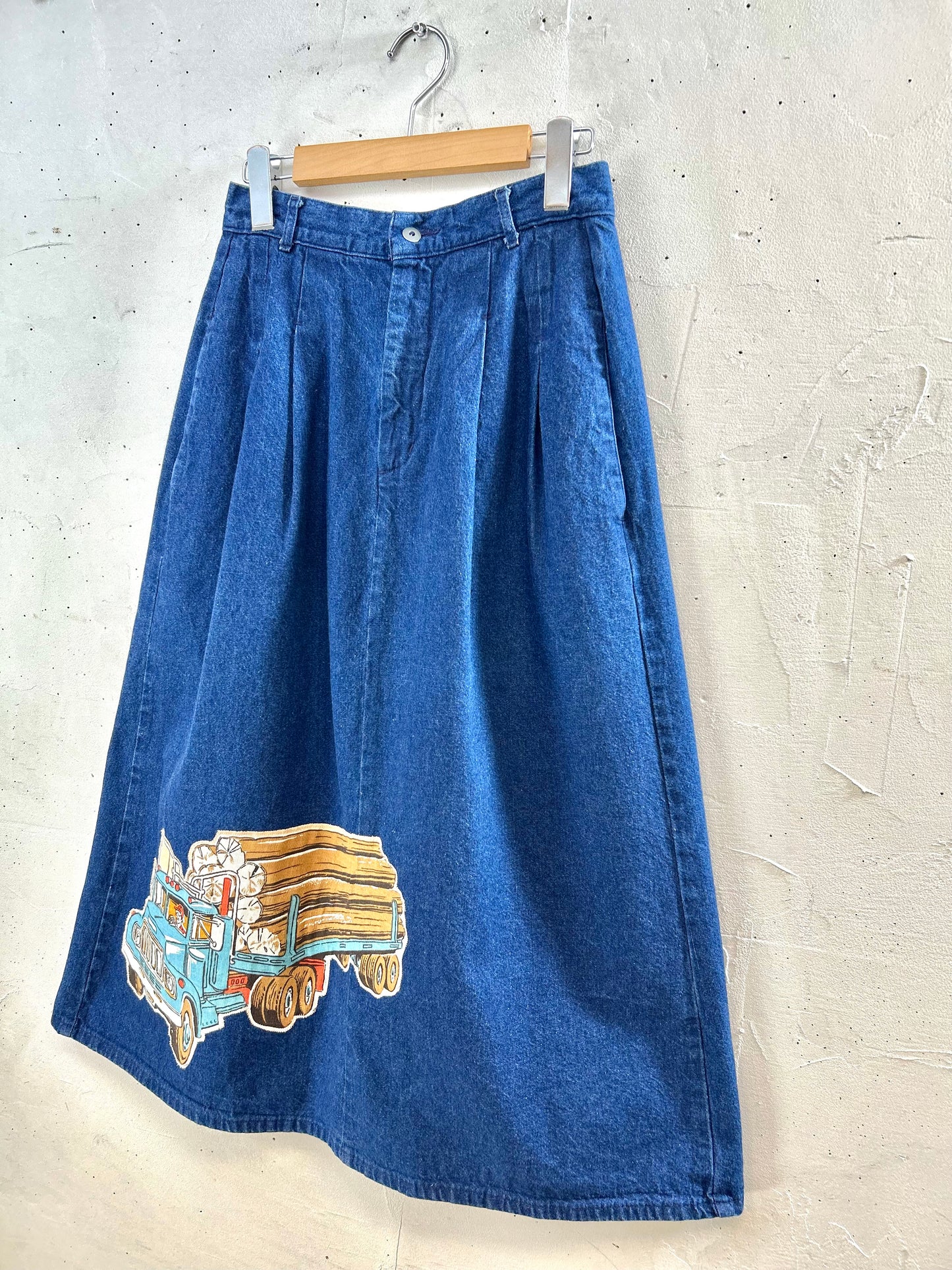 Vintage Custom Denim Skirt MADE IN USA [D30077]