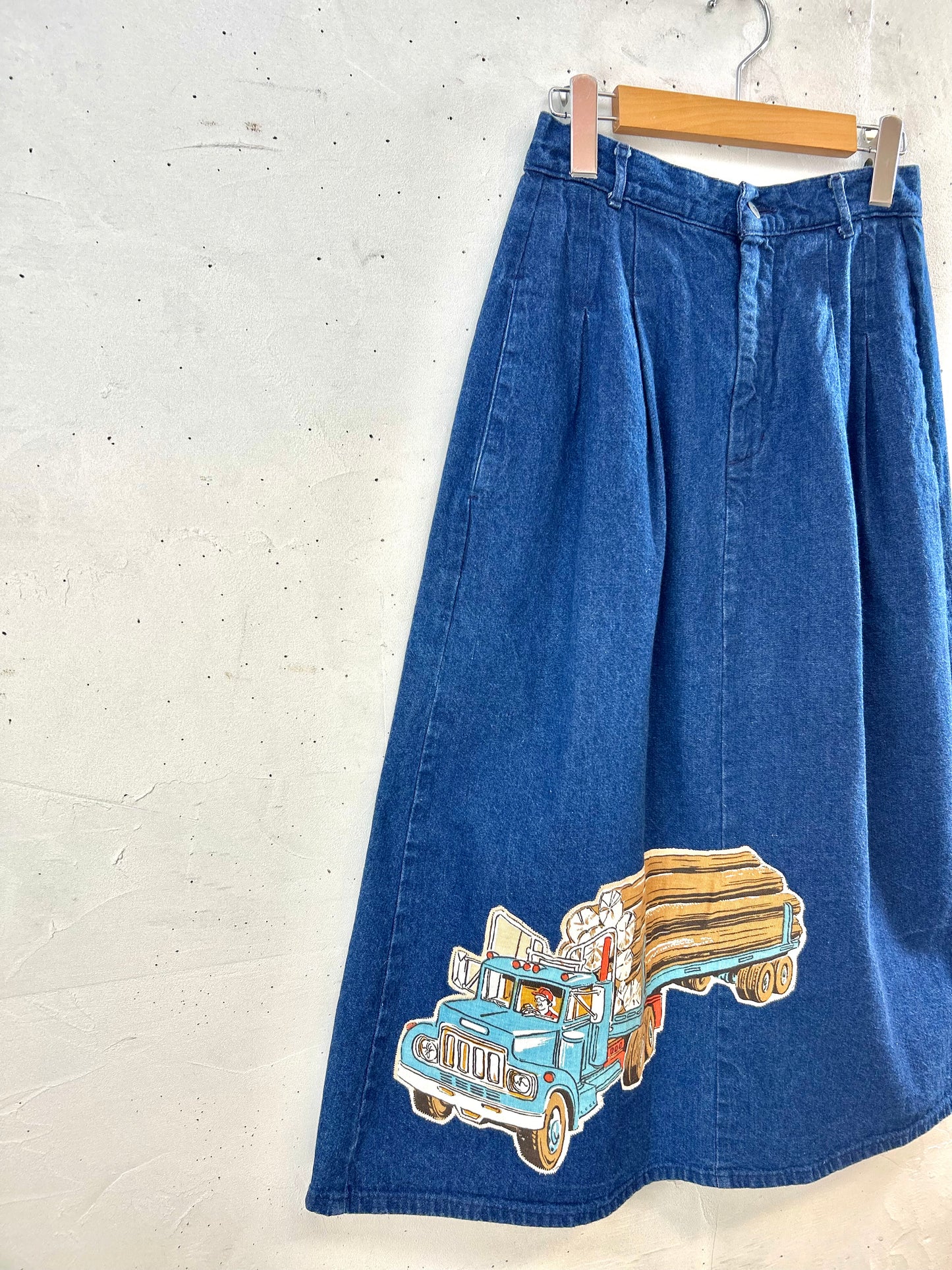 Vintage Custom Denim Skirt MADE IN USA [D30077]