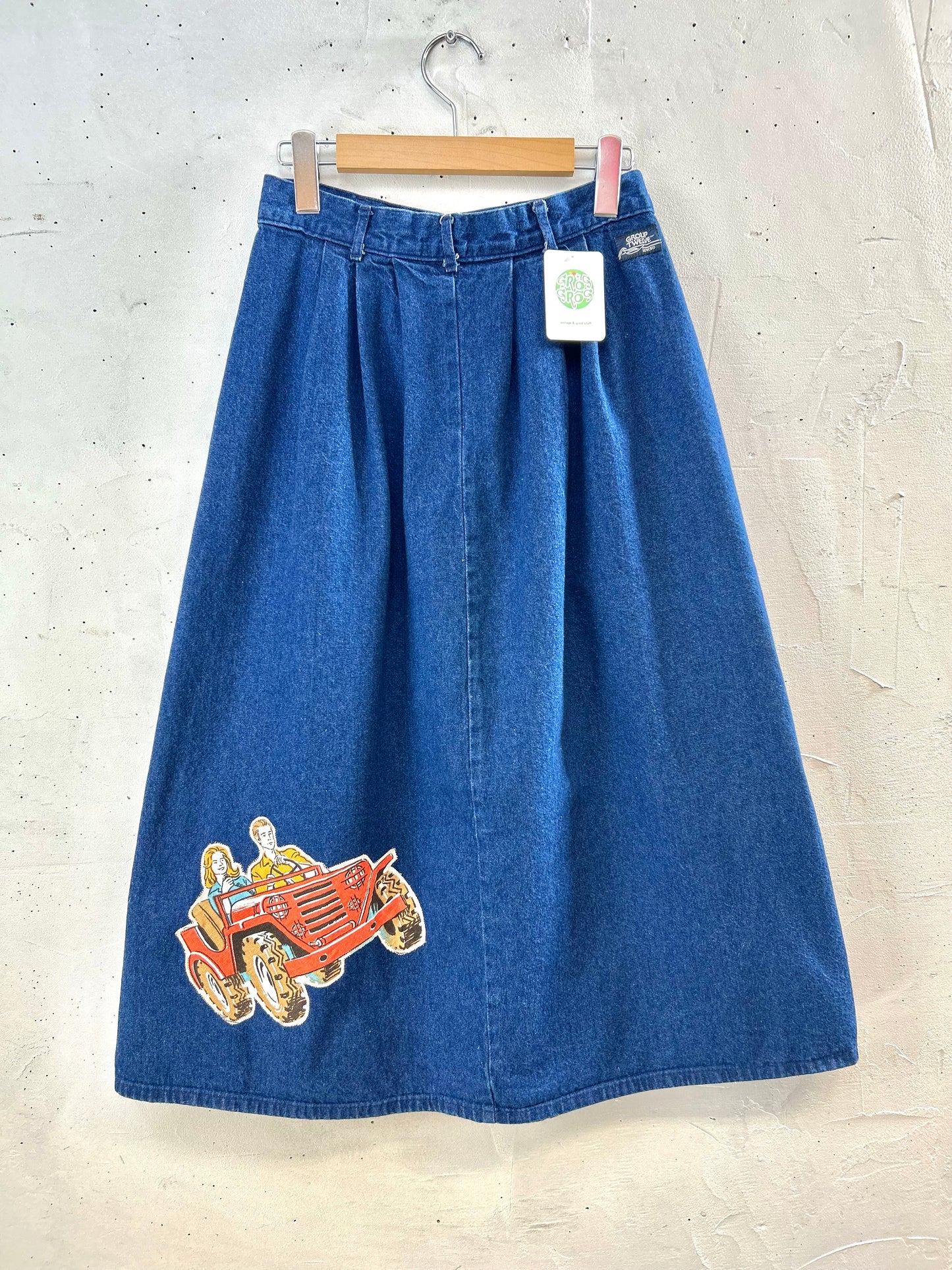 Vintage Custom Denim Skirt MADE IN USA [D30077]