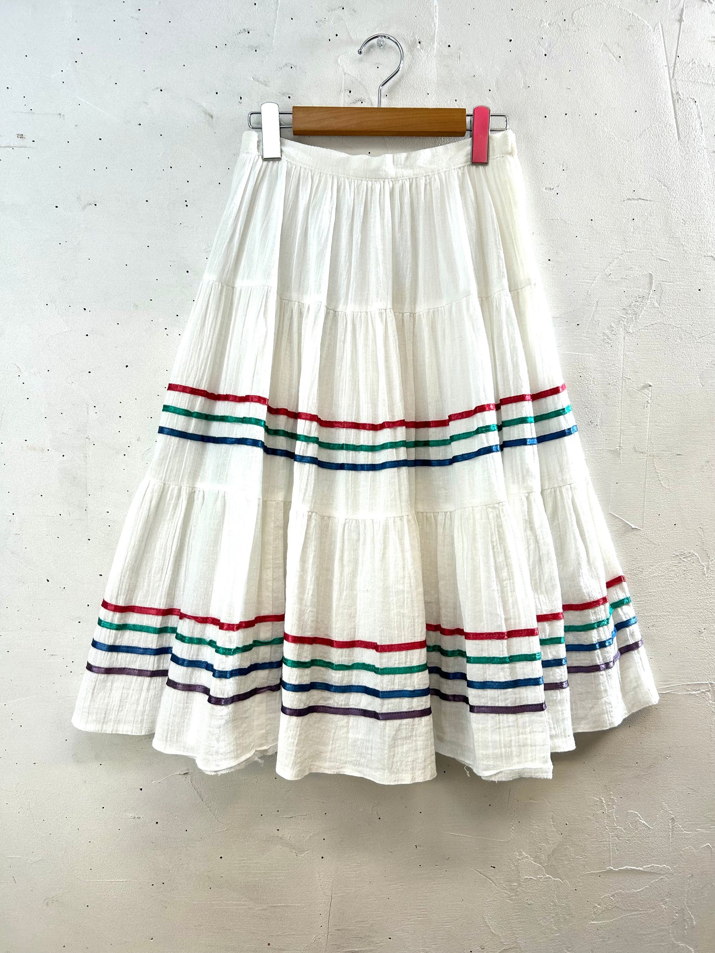 Vintage Tiered Skirt  MADE IN WEST-GERMANY [A29445]