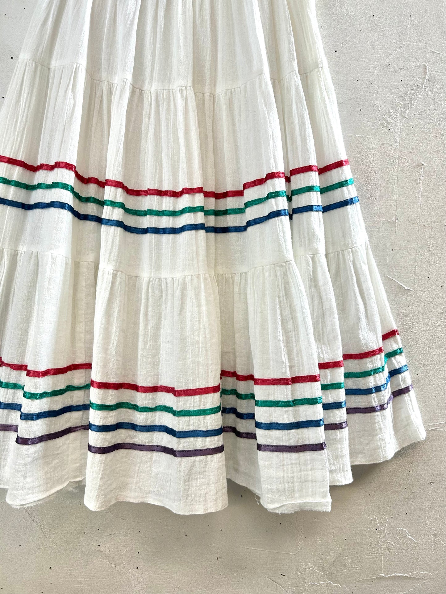 Vintage Tiered Skirt  MADE IN WEST-GERMANY [A29445]