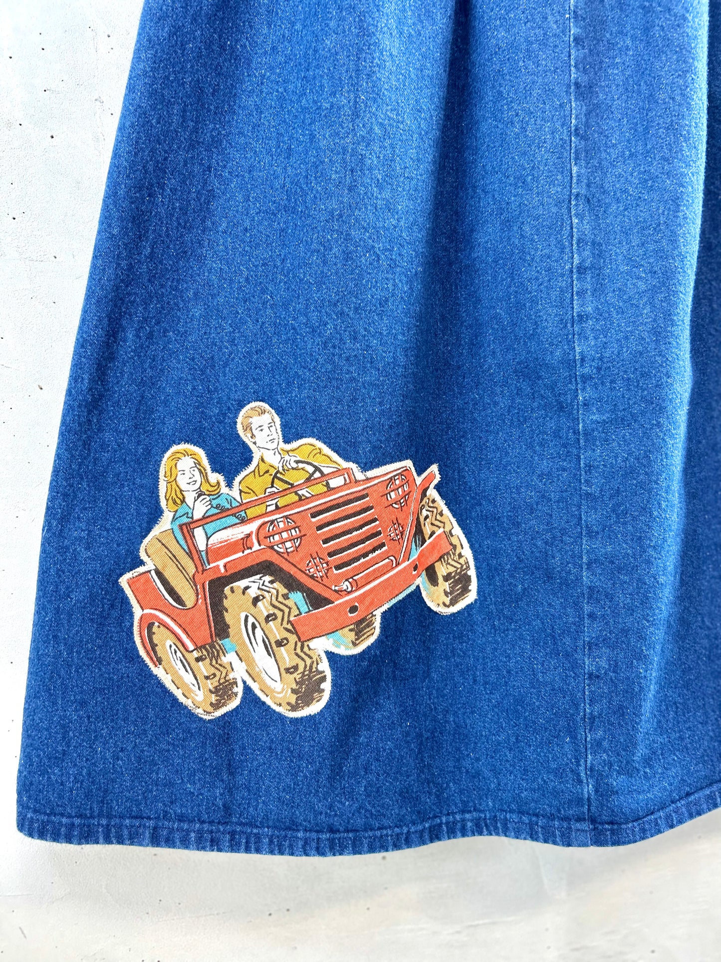 Vintage Custom Denim Skirt MADE IN USA [D30077]