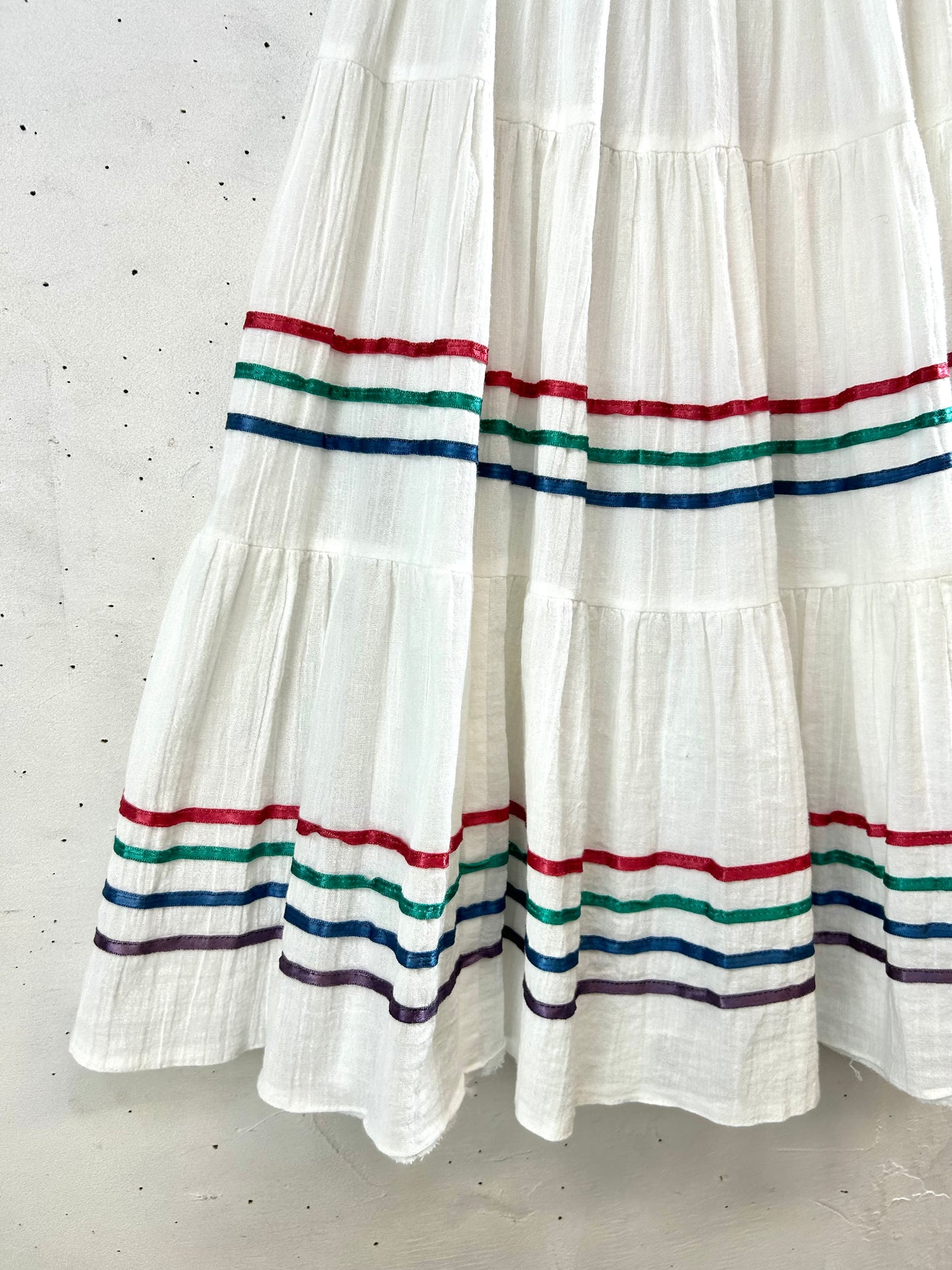 Vintage Tiered Skirt  MADE IN WEST-GERMANY [A29445]