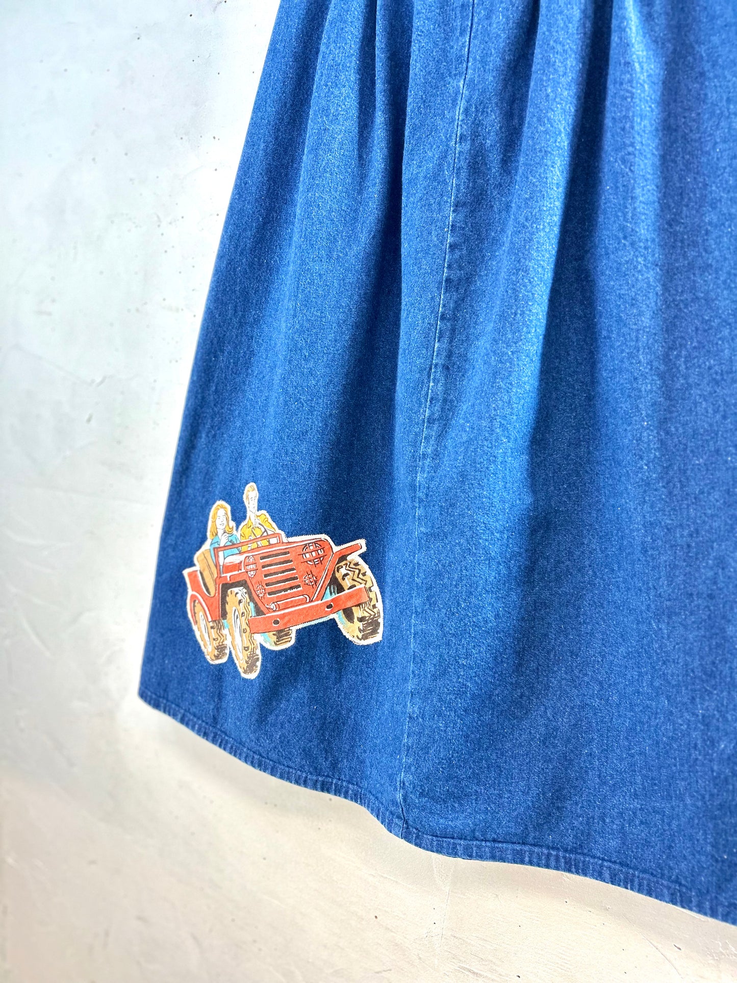 Vintage Custom Denim Skirt MADE IN USA [D30077]