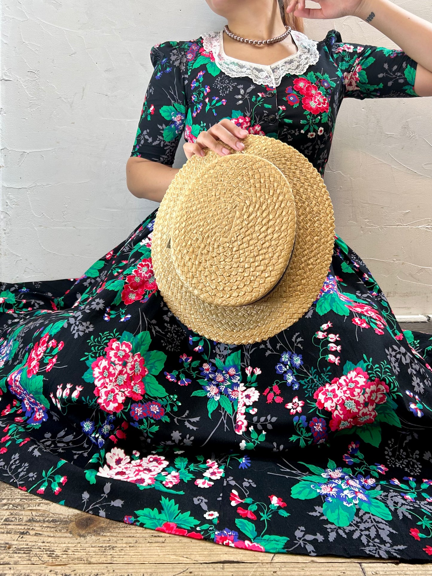 Vintage Flower Dress [F27672]