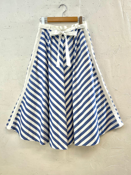 Vintage Stripe Skirt MADE IN W.GERMANY [D30076]