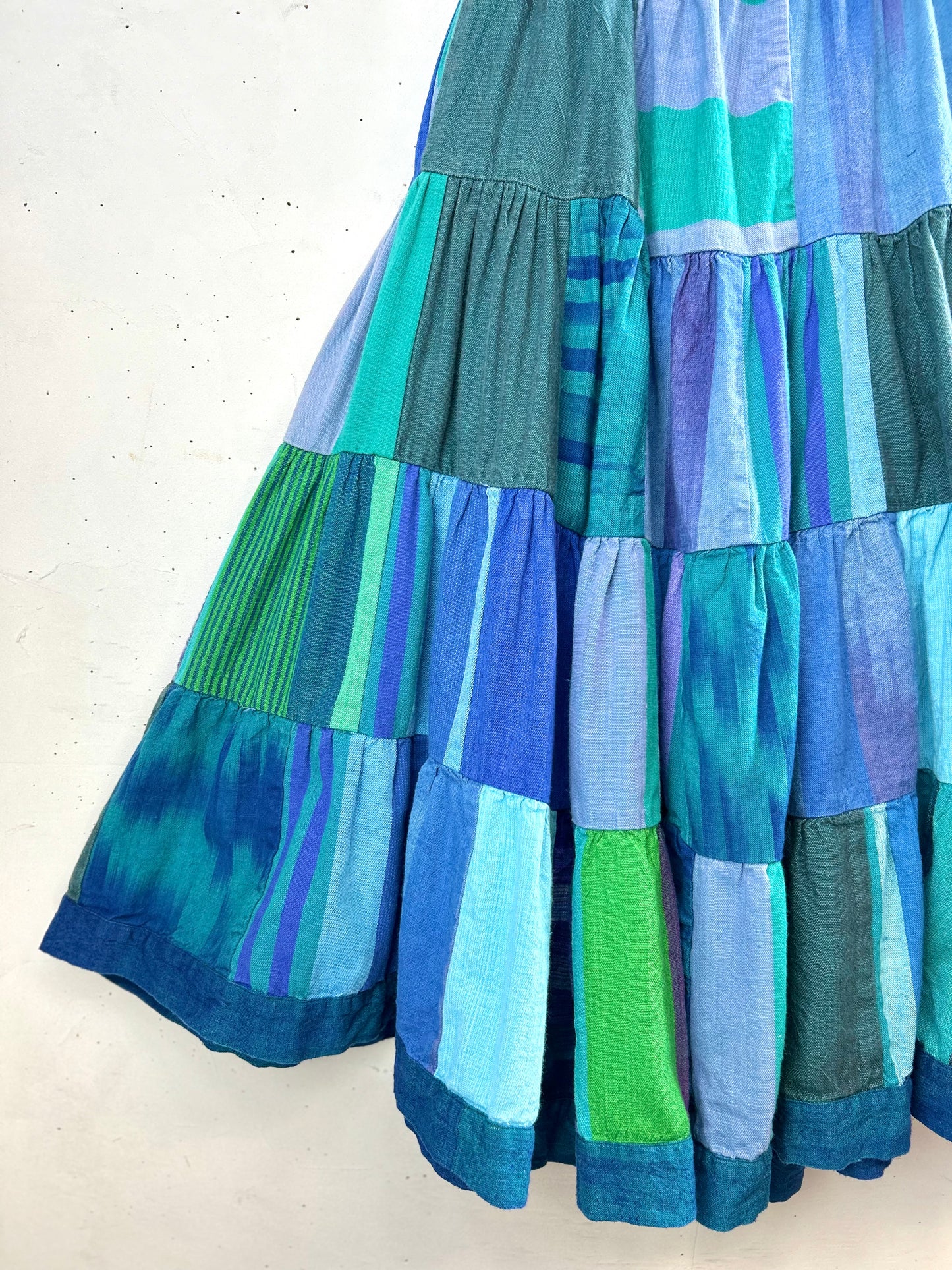 Vintage Patchwork Handgewebt Skirt [C29877]