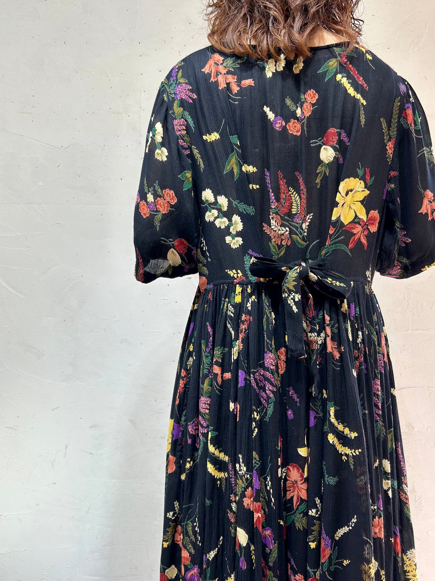 Vintage Indian Rayon Dress 〜LA CERA〜 [D26812]