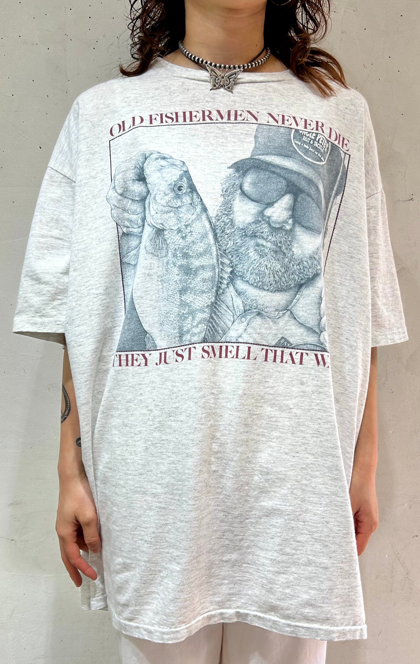 '90s Vintage Fish T-Shirt 〜ONEITA〜 [D26805]