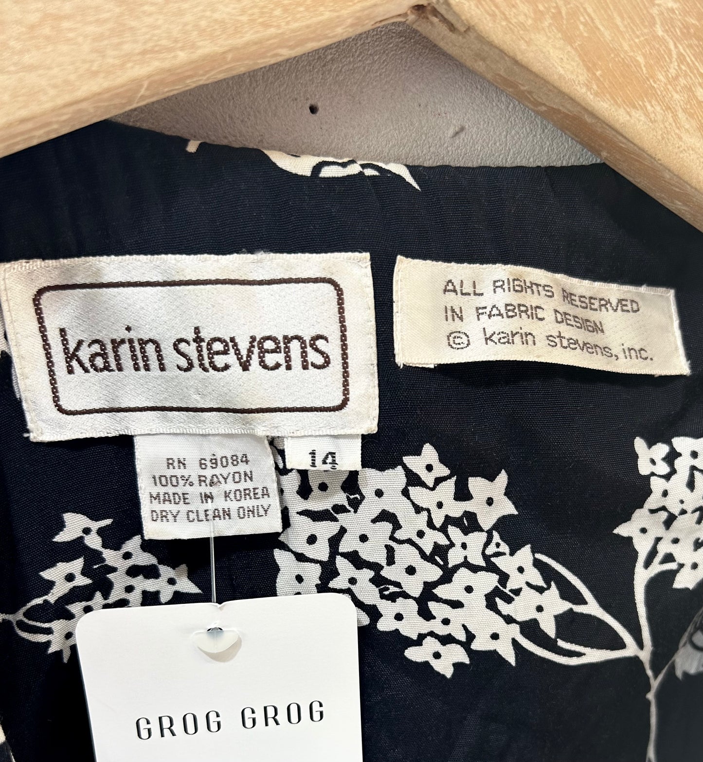 Vintage Rayon Dress 〜Karin Stevens〜 [H24722]