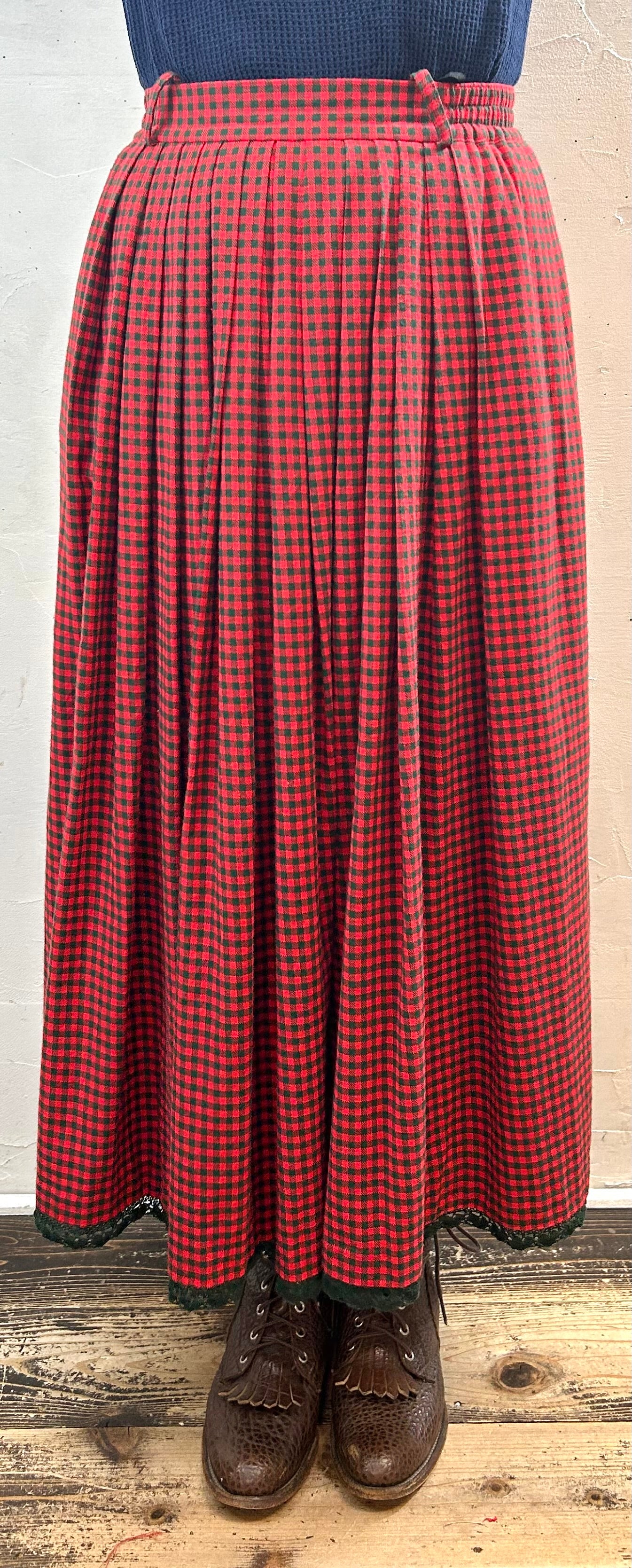 Vintage Plaid Skirt  [K29010]