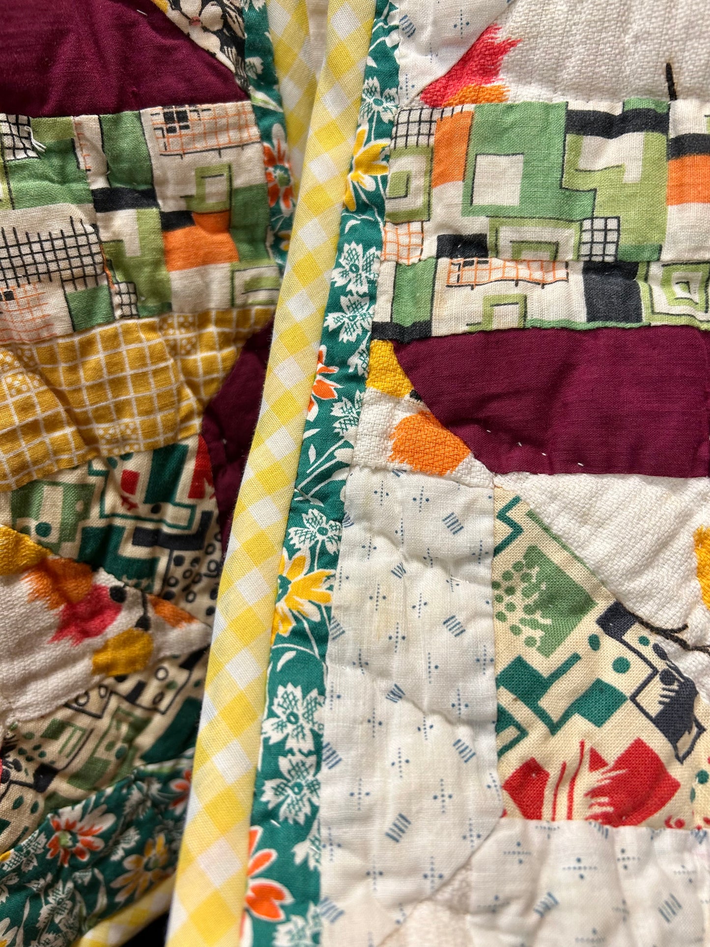Vintage Patchwork Quilt Vest [A29225]