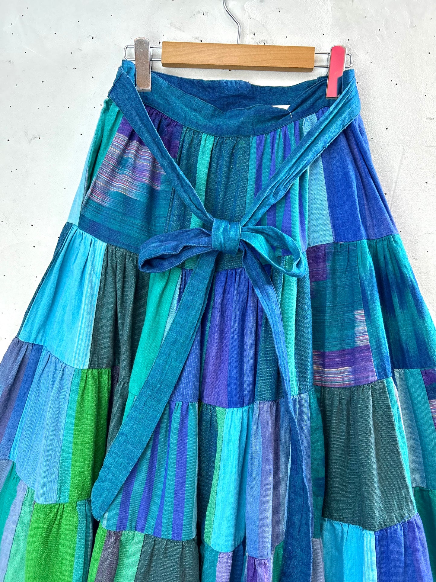 Vintage Patchwork Handgewebt Skirt [C29877]