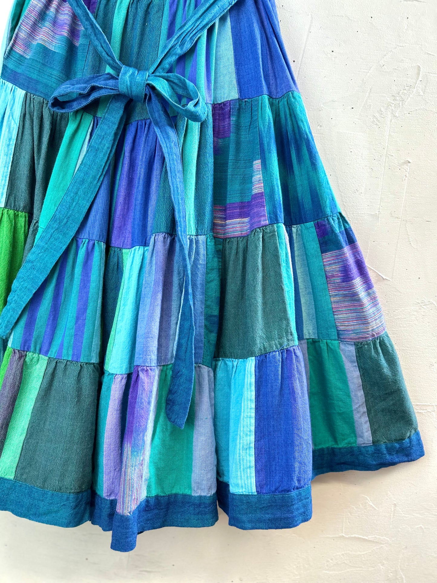 Vintage Patchwork Handgewebt Skirt [C29877]