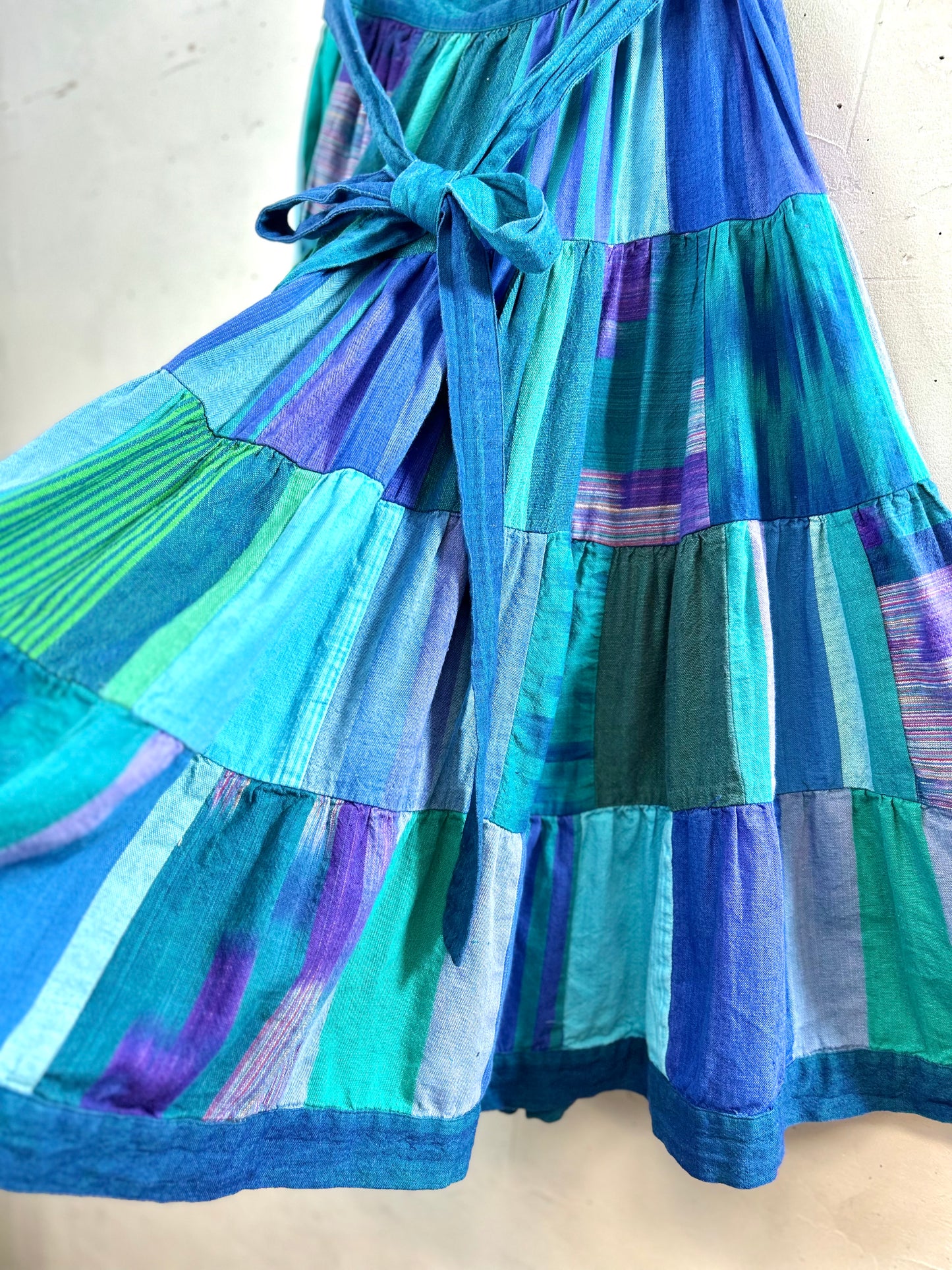 Vintage Patchwork Handgewebt Skirt [C29877]