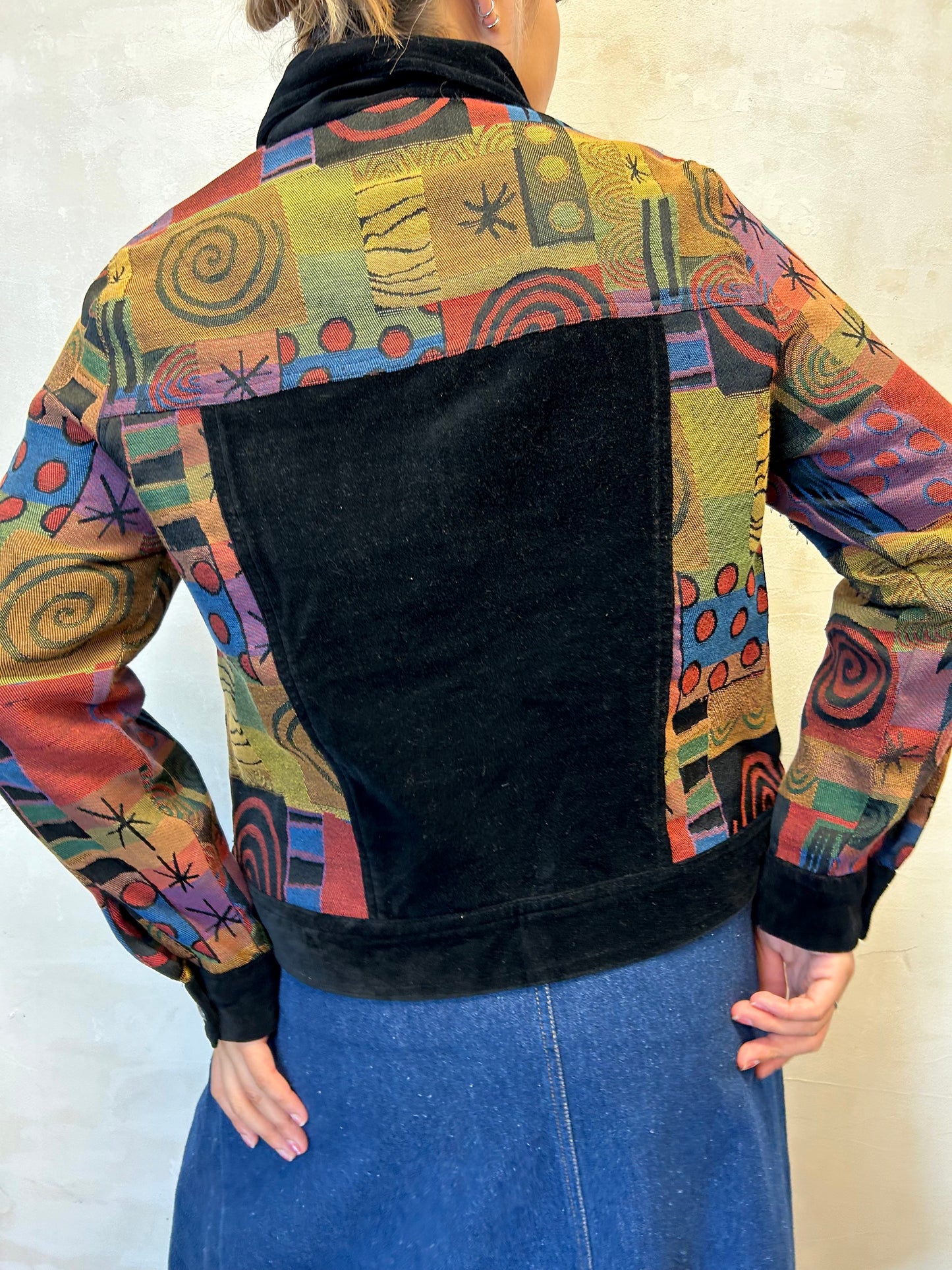 Vintage Gobelin & Velours Jacket [I28341]