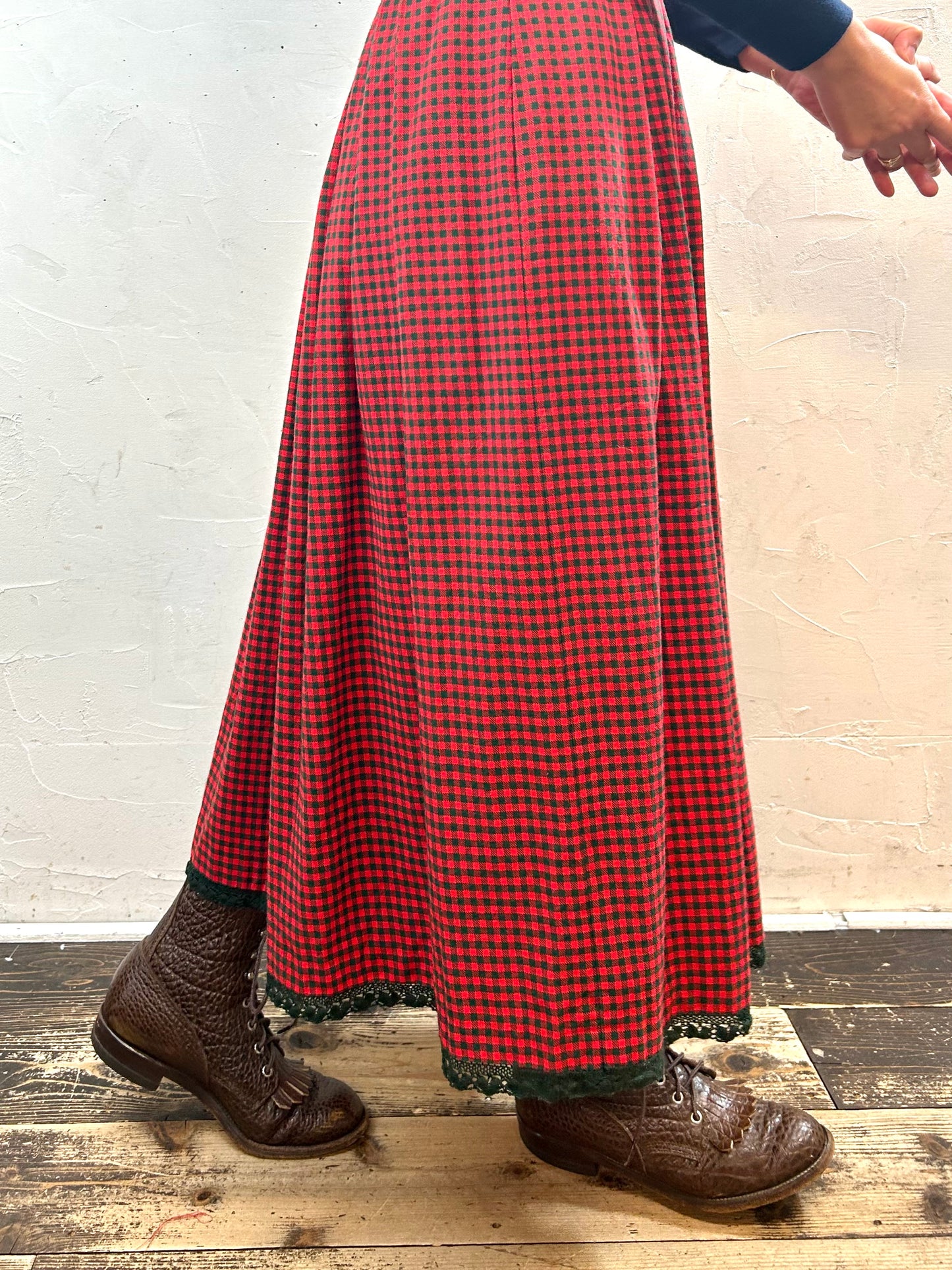 Vintage Plaid Skirt  [K29010]