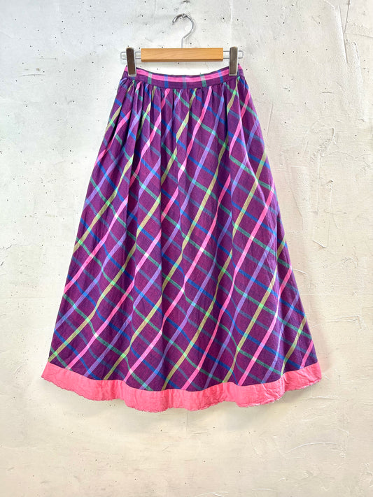 Vintage Plaid Skirt [D30073]