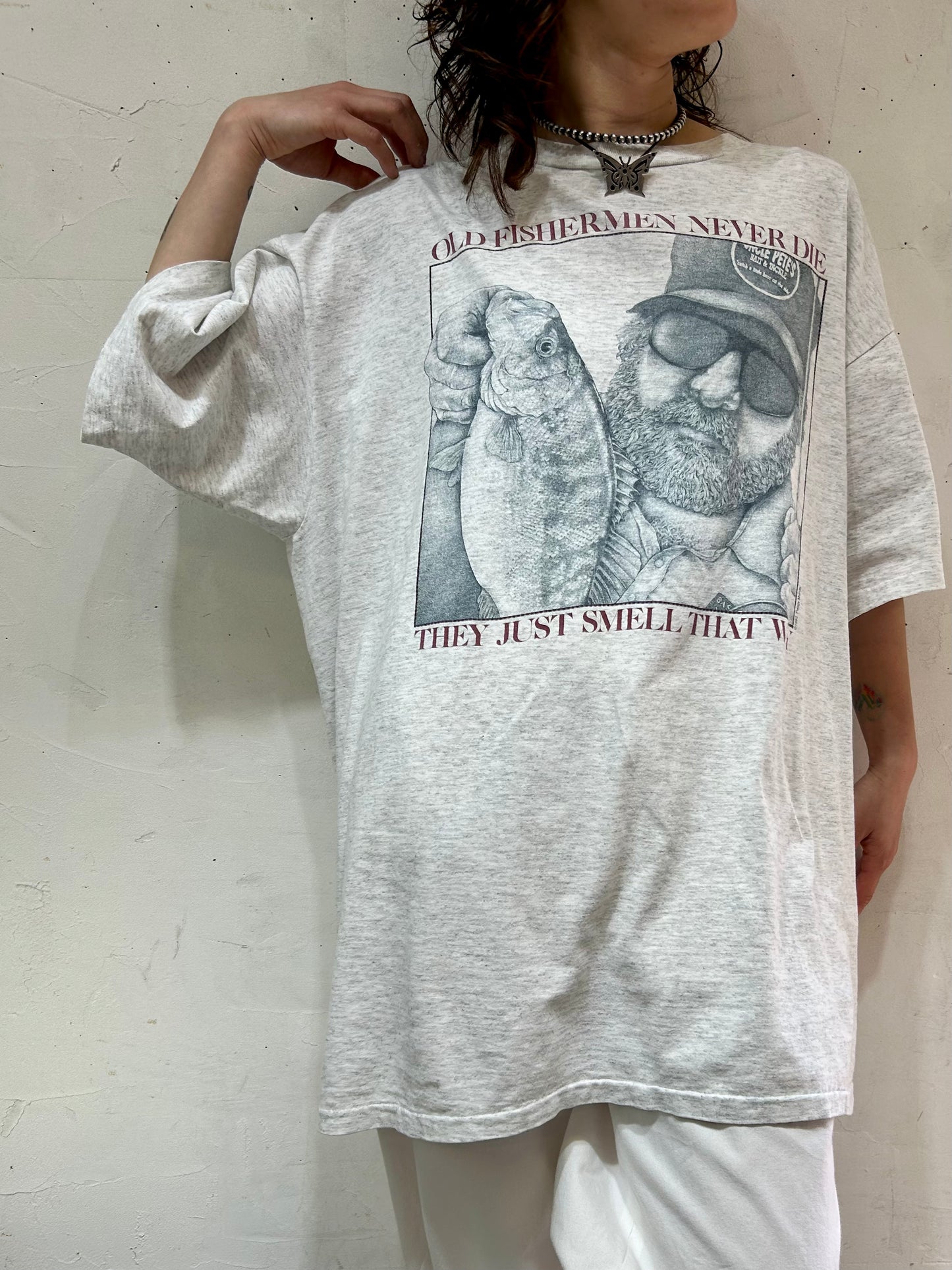 '90s Vintage Fish T-Shirt 〜ONEITA〜 [D26805]