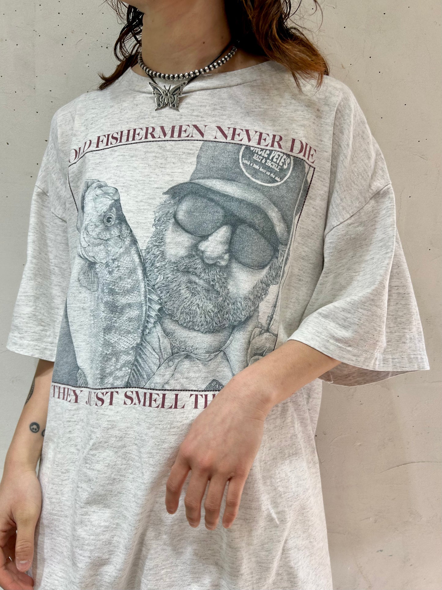 '90s Vintage Fish T-Shirt 〜ONEITA〜 [D26805]