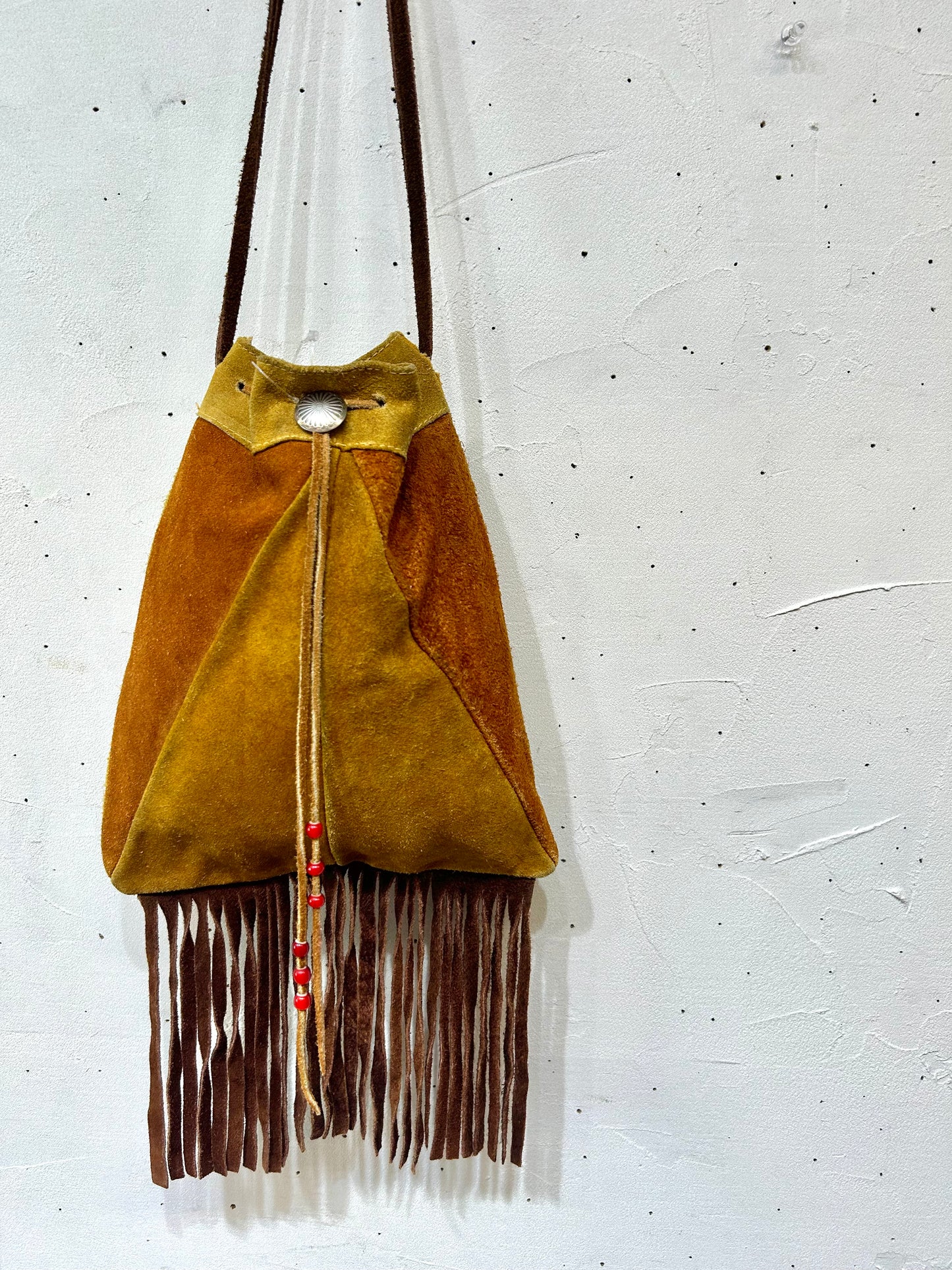 Vintage Leather Pouch Bag MADE IN MEXICO [A26002]