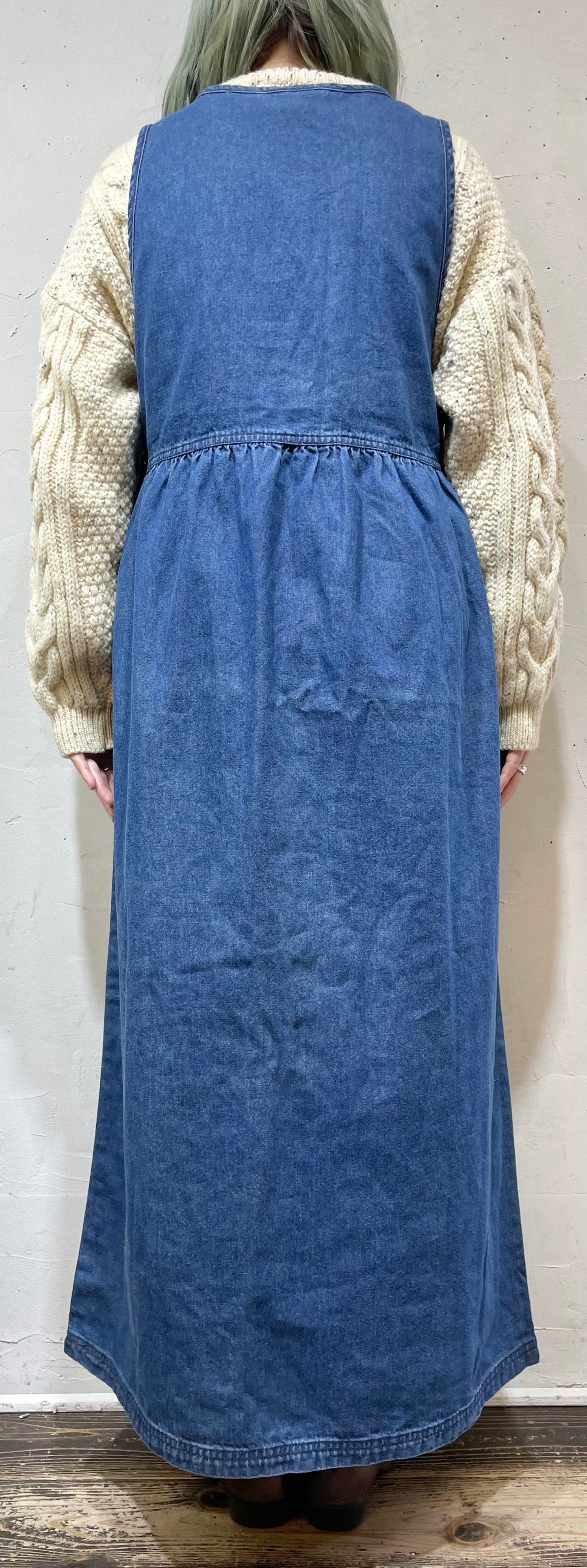 Vintage Denim Over Dress Dead Stock [A25997]