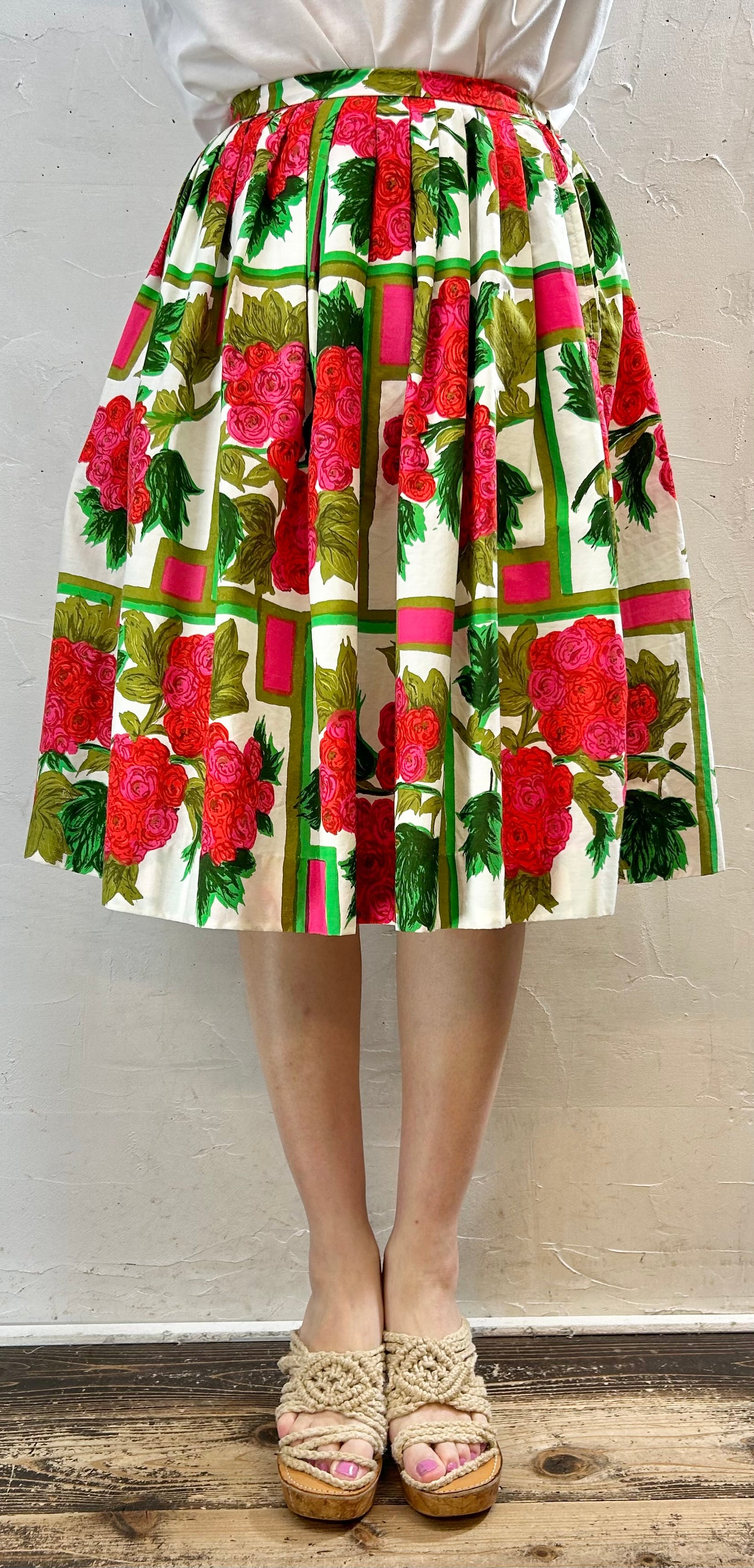 ’50s Vintage Flower Skirt [G27960]