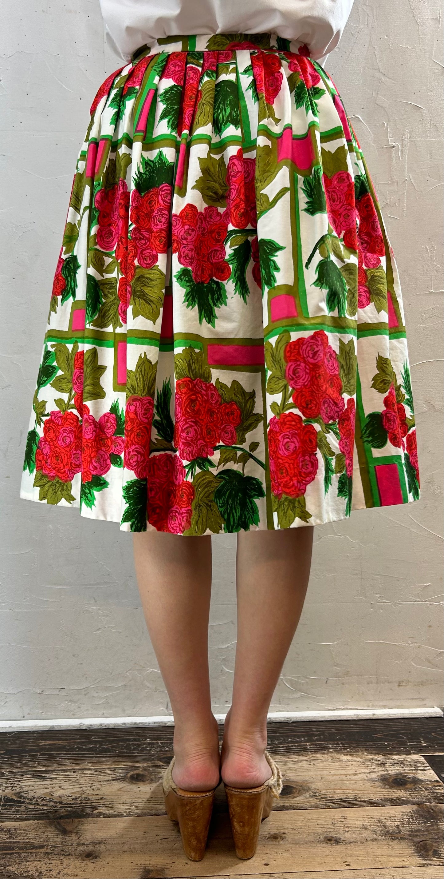 ’50s Vintage Flower Skirt [G27960]