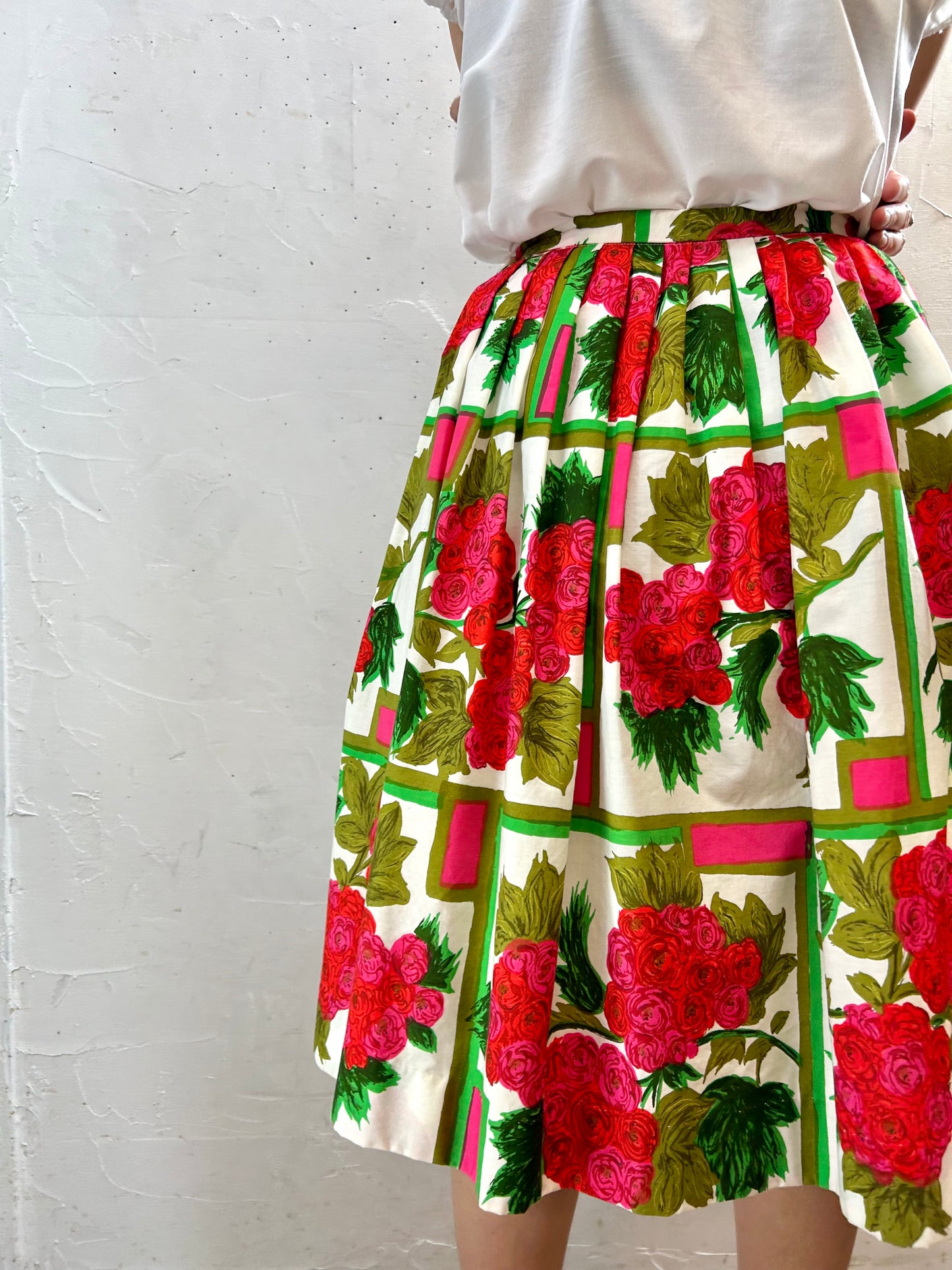 ’50s Vintage Flower Skirt [G27960]