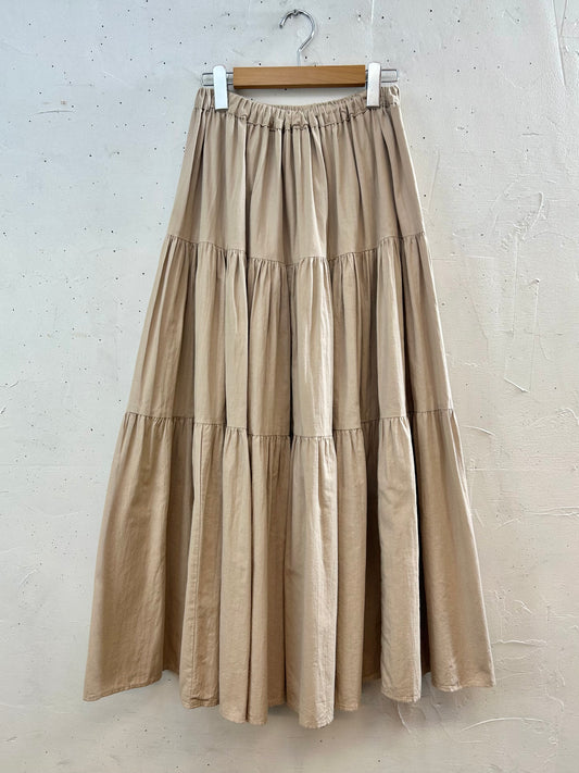 Vintage Cotton Tiered Skirt 〜Cactus Flower〜 [E30300]