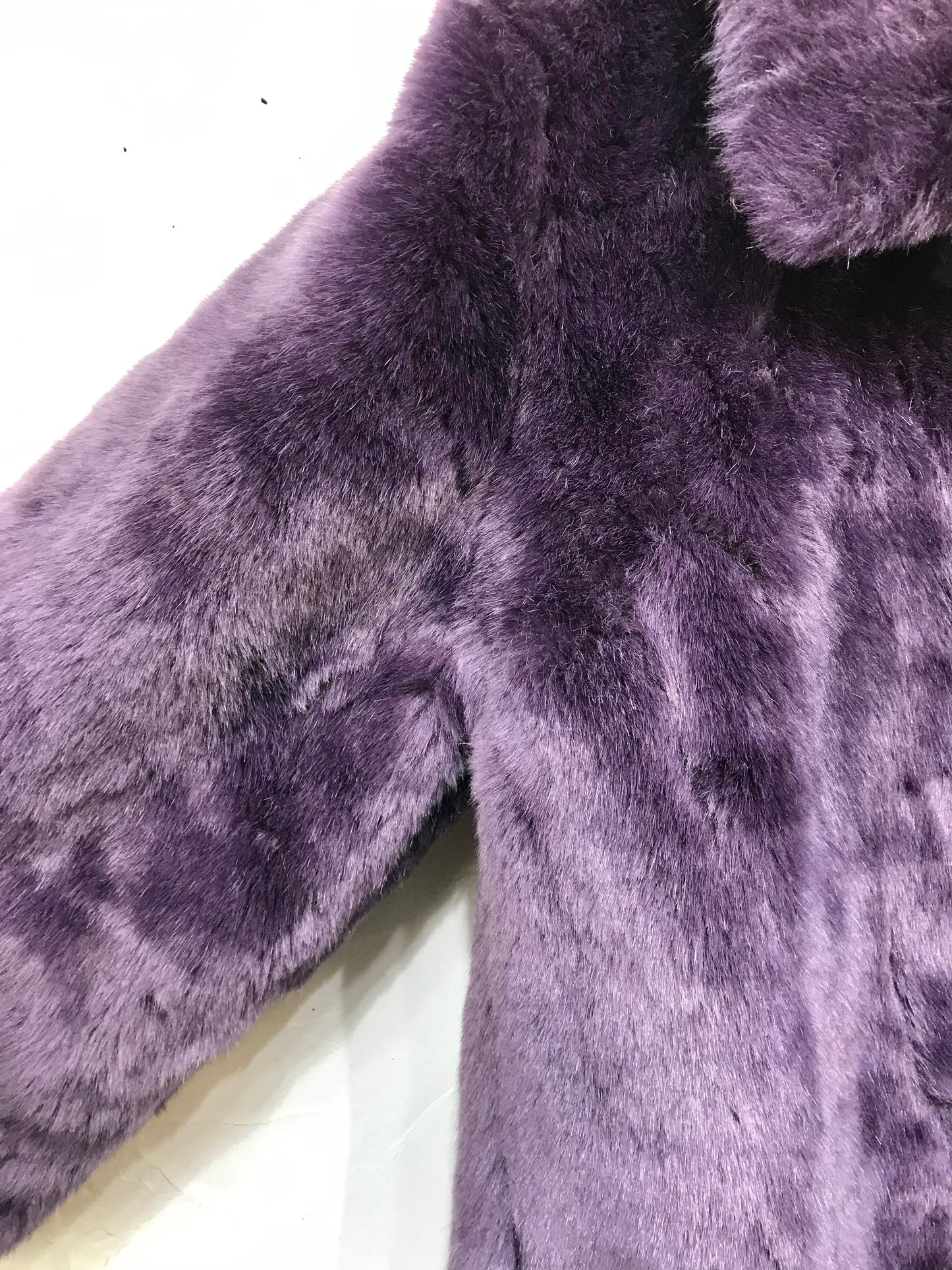 Vintage Reversible Eco Fur Coat [L25845]