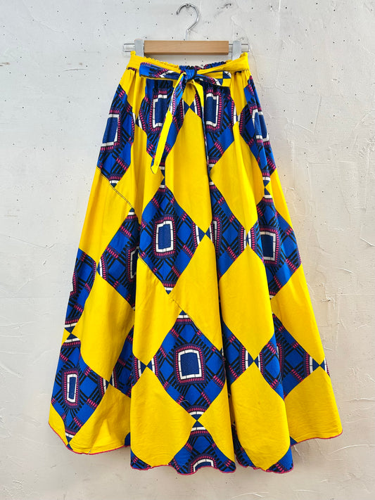Vintage African Batik Skirt [F30527]
