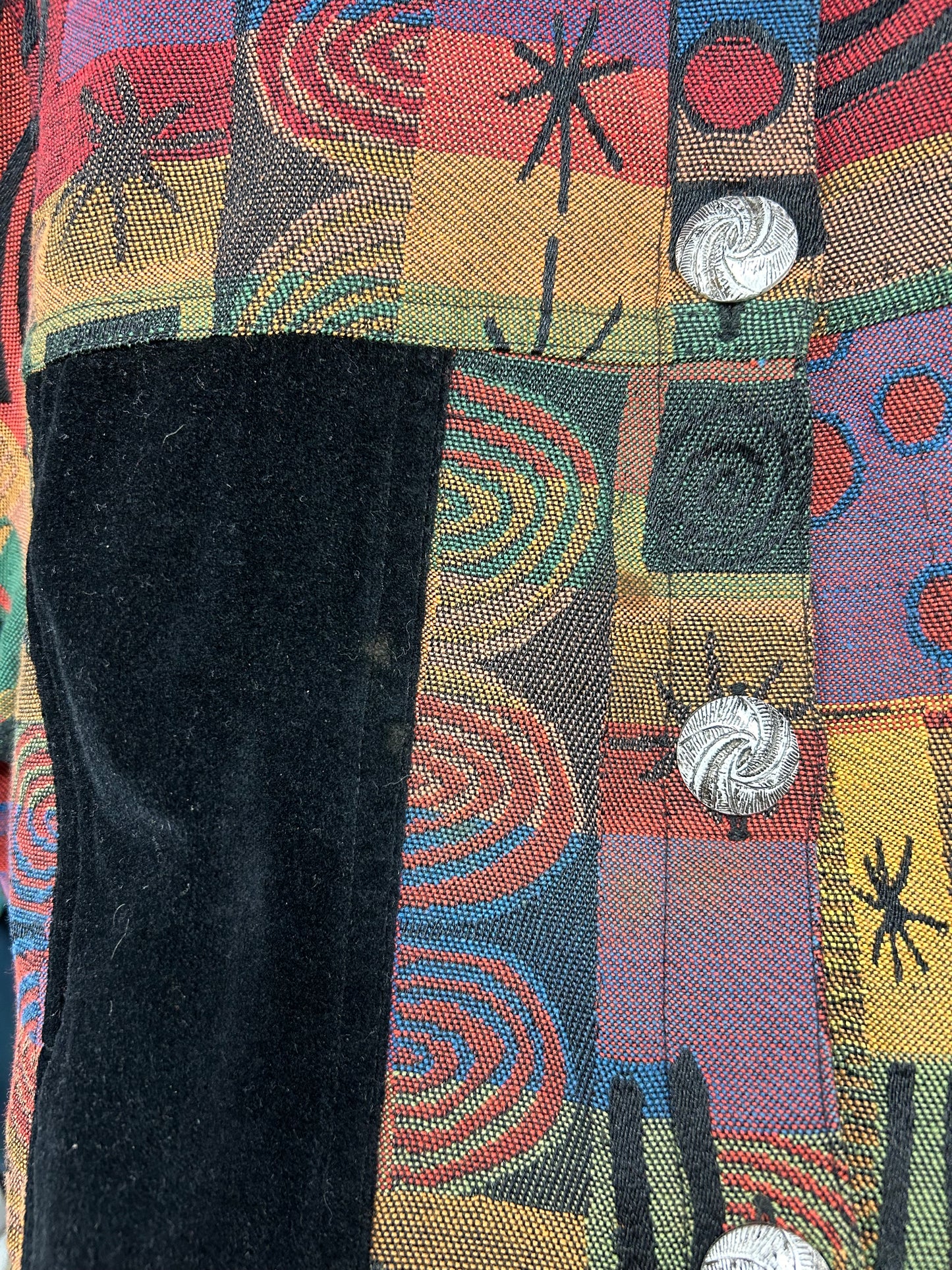 Vintage Gobelin & Velours Jacket [I28341]