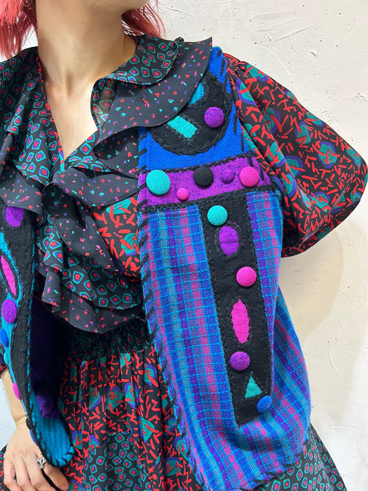 Vintage Hand Woven Vest 〜Crystal〜[I25126]