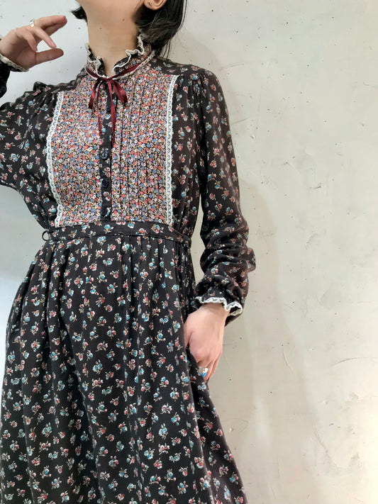 Vintage Flower Dress 〜elkont〜 [H24876]
