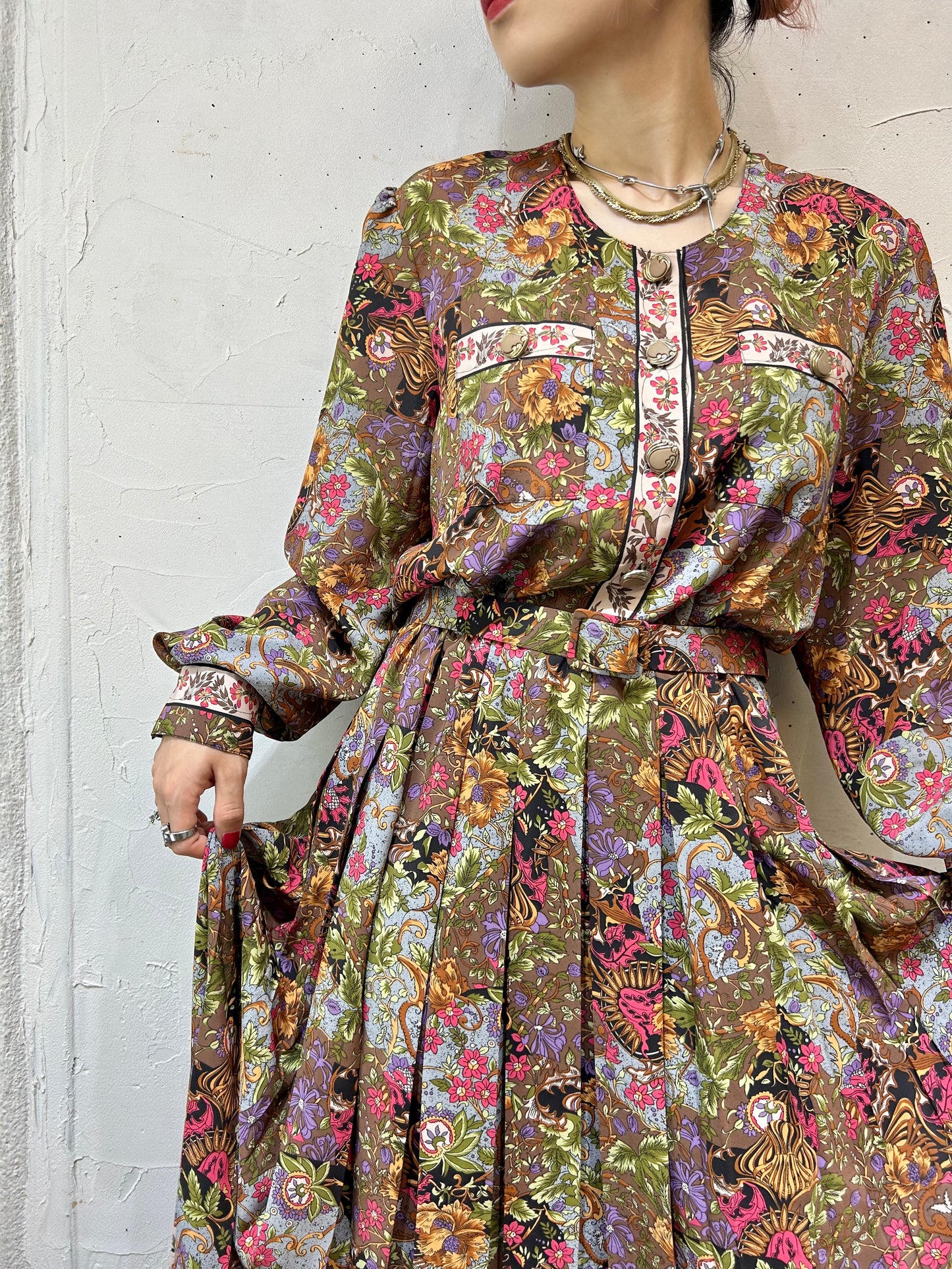 Vintage Flower Dress [H24807]
